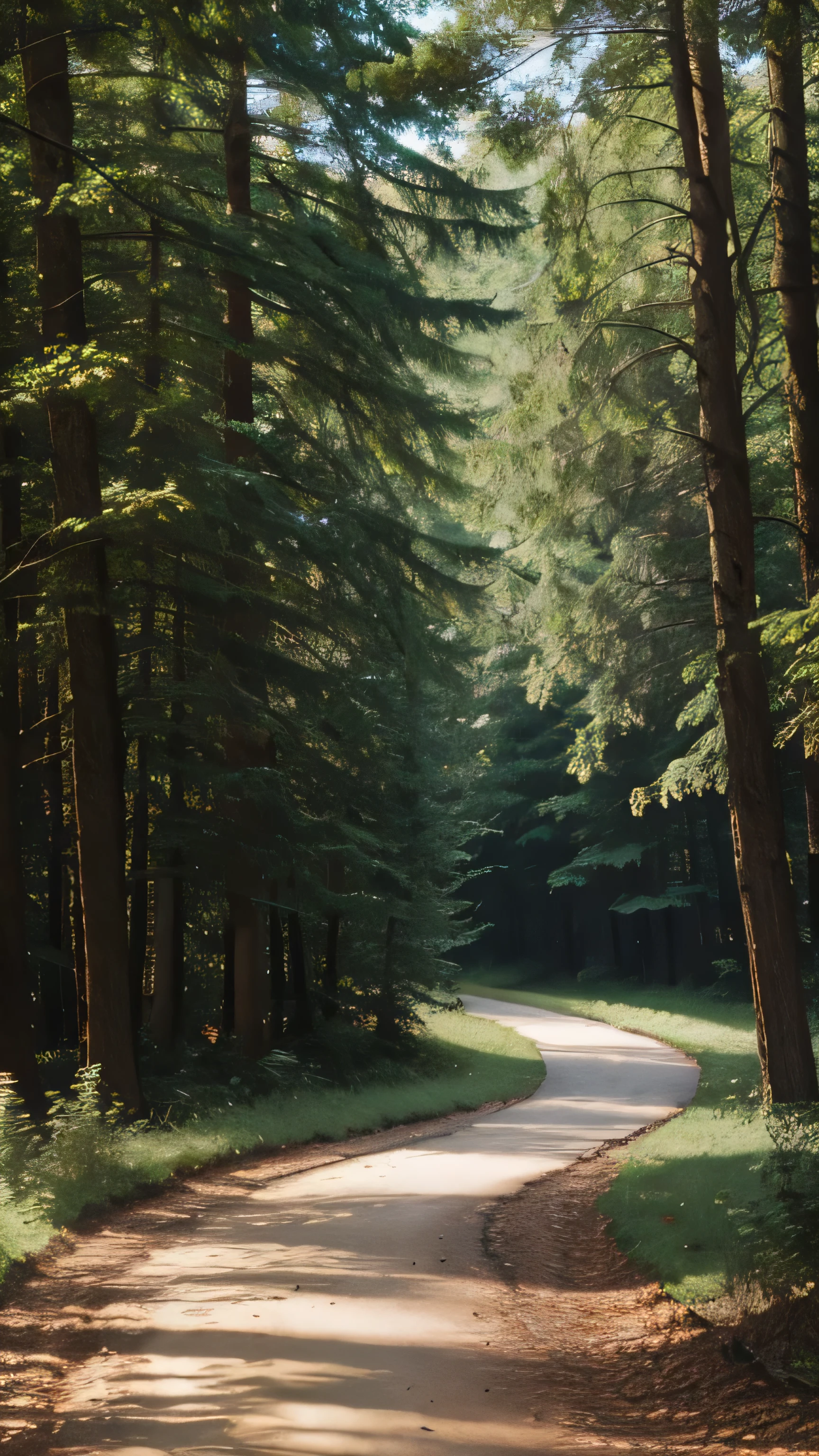 Forest path in the afternoon