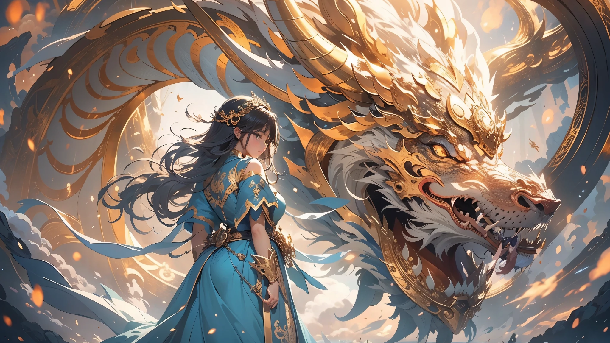 Magic Book,Blood,Night, Dark, (Fantasy),infinite,deep blue sky,The abyss of knowledge,Cowledge,((masutepiece)), (((Best Quality))),((Beautiful fine eyes)),(Eye lashes)、Very beautiful face、Beautiful girl riding a giant sea dragon、(女の子1人)、Black hair、The long-haired、abyss eyes、glowy skin、oils、small tits、Perfect human body structure、Wizard robes、tattered cloth、Realistic coat、Teenchi、Super delicate CG Unity 32k wallpaper、masterpiece, ((ultra-detailliert)), ((illustratio)),colourfull,wall-paper,The energy,Unknown terror,Incomprehensible,Around the magic,Magical surroundings,magic wands,Boken,Flying pages,Know everything,Predict the future、Get to know the past、Infinite wisdom、blue flames、Warlock、magic circles、Pentagram、Spells、mantra、Singing magic