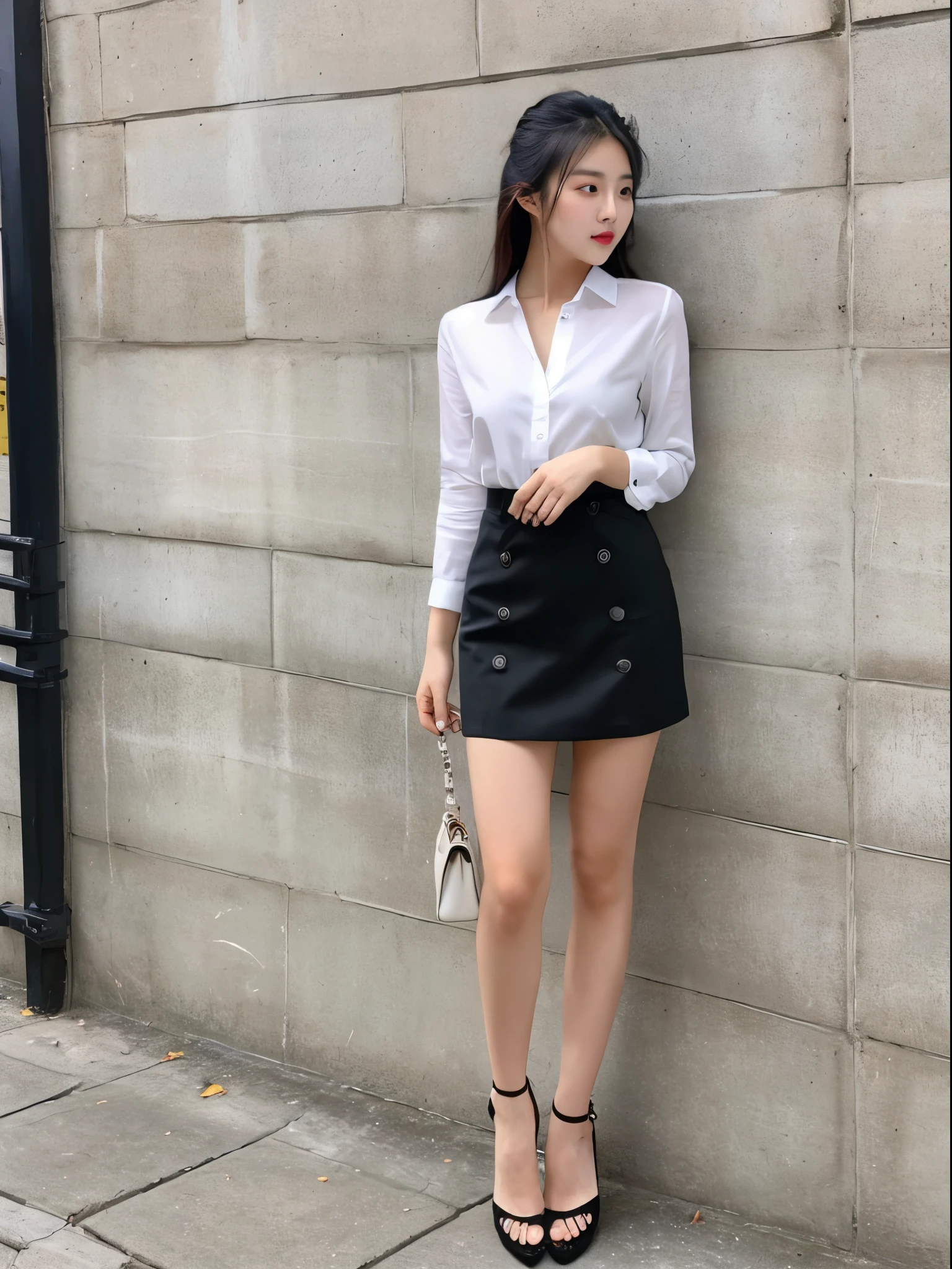 1 girl in, gorgeous girl, 21 year old chinese girl, perfect body, perfect hands, model, slim fit body, posing for picture, full body, wearing stylish classy clothes