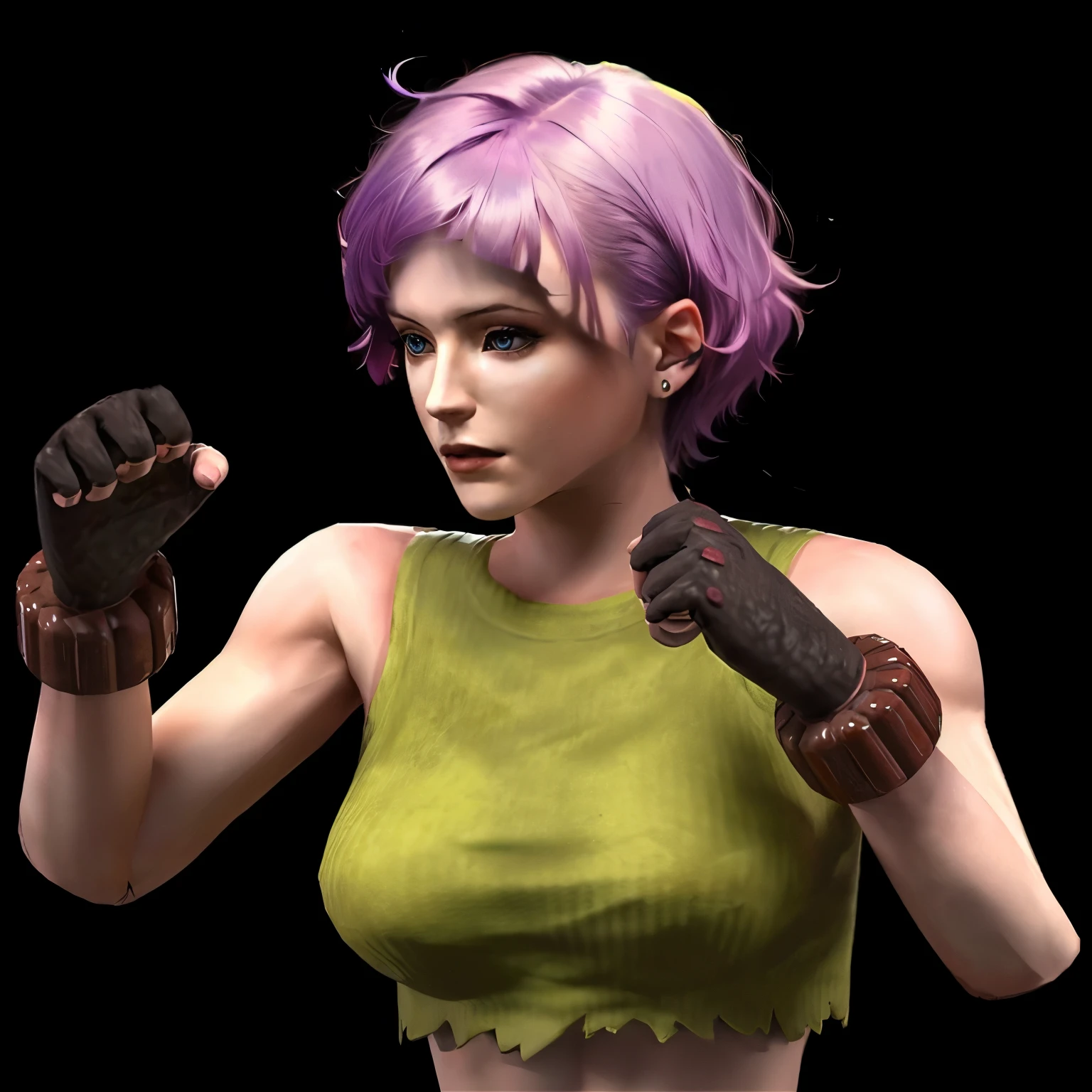 short purple hair