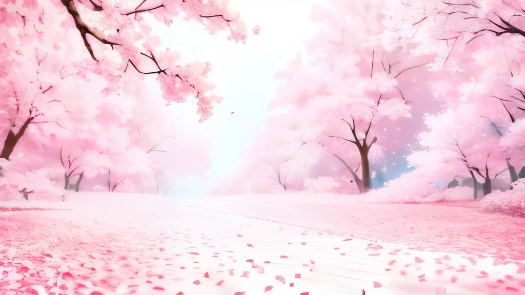 Cherry petals, no figures (best quality,4k,8k,highres,masterpiece:1.2),whitepink