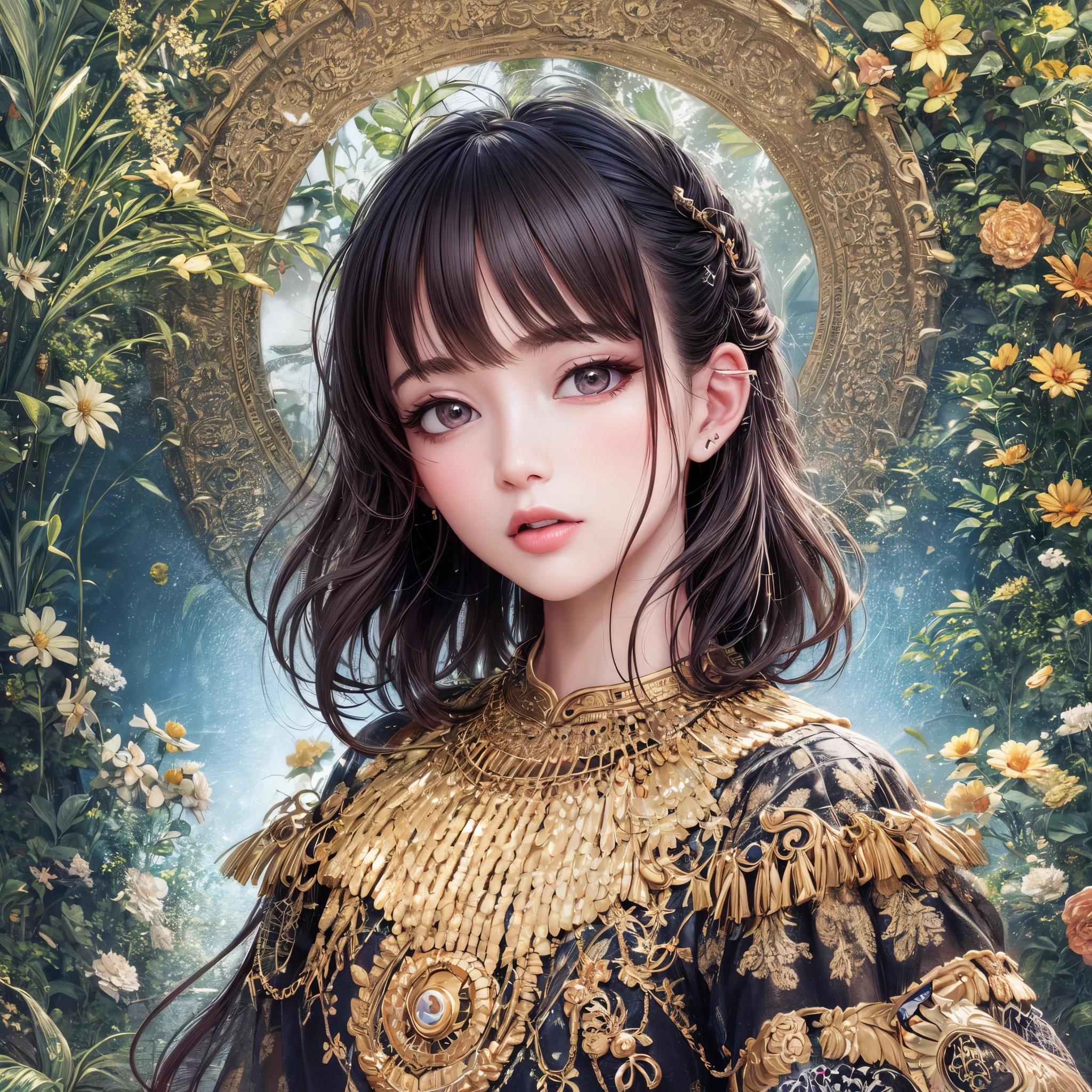 (masterpiece),(best quality:1.0), (ultra high definition:1.0), detailed illustration, portrait, detailed, girls, detailed frilled clothes, detailed beautiful skin, Face focus