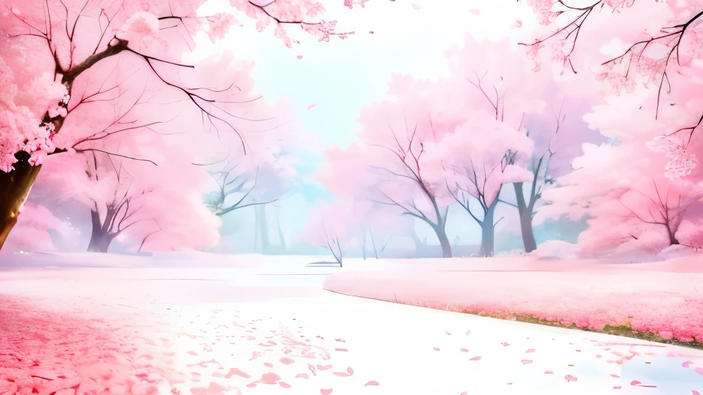 Cherry petals, no figures (best quality,4k,8k,highres,masterpiece:1.2),whitepink