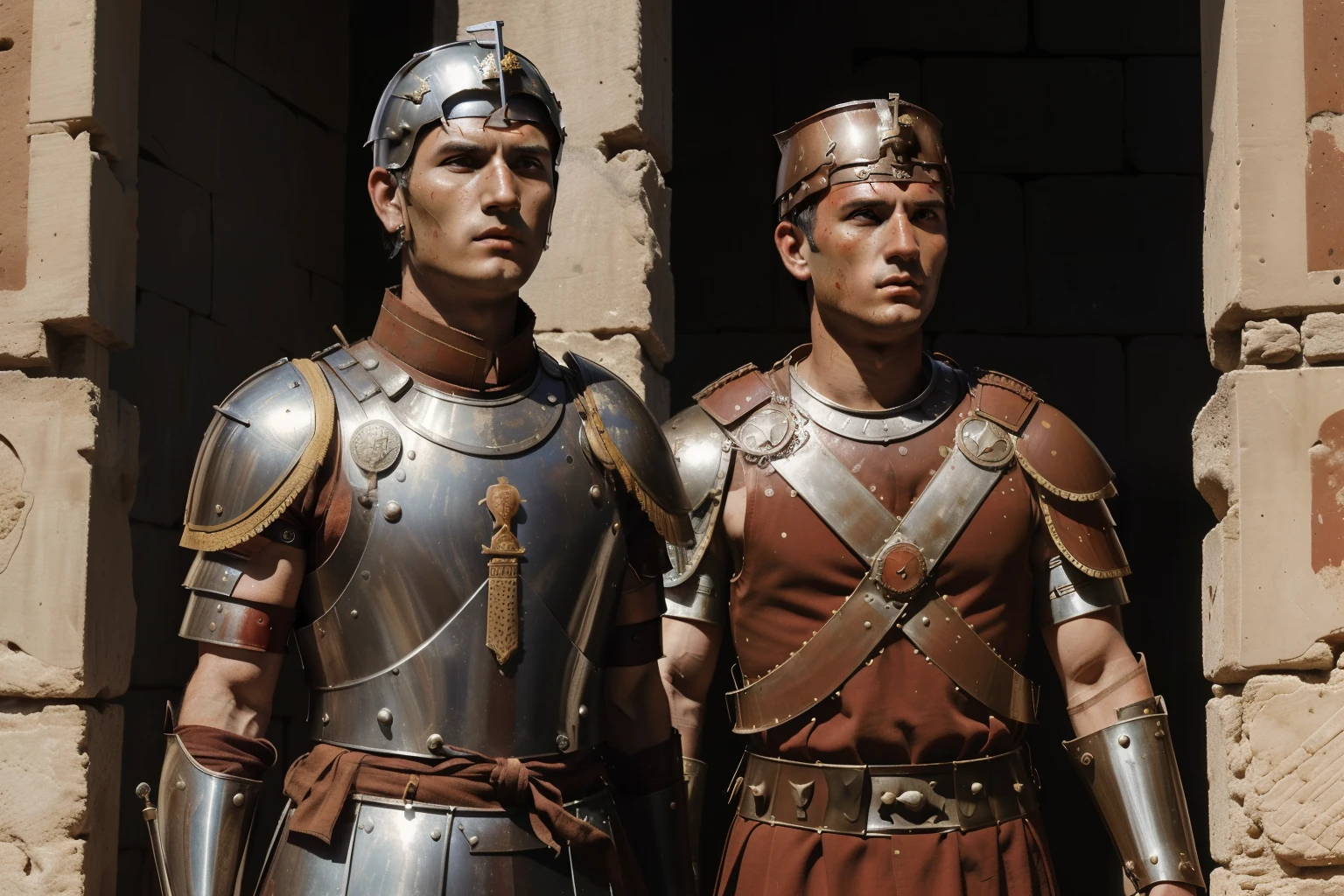 Mitilene, 77 BC. A young ((((21-year-old)) Julius Caesar)), war, battle, fighting, inside the city walls, stained with blood, blood in his face. ((((roman legionary clothings and armor from the 1st century BC))))