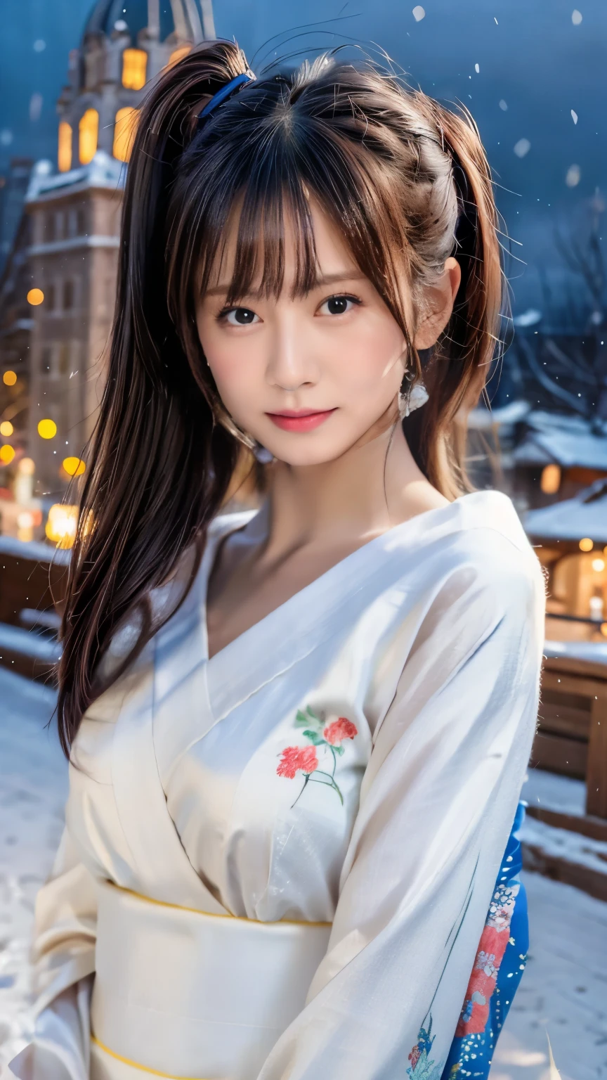 japanese kimono，beautiful，White fabric