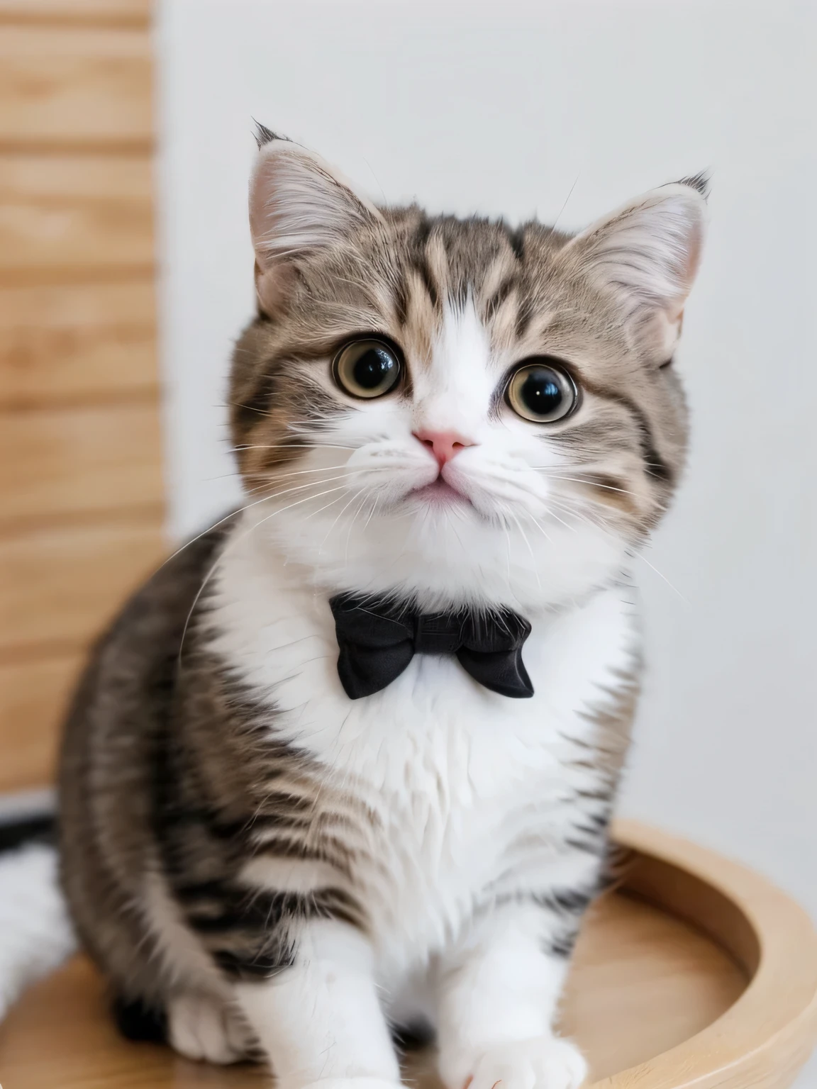 Cat, alone, looking at the audience, Lovely, charming, simple background, vague, black eyes, no humans, vague background, animal,