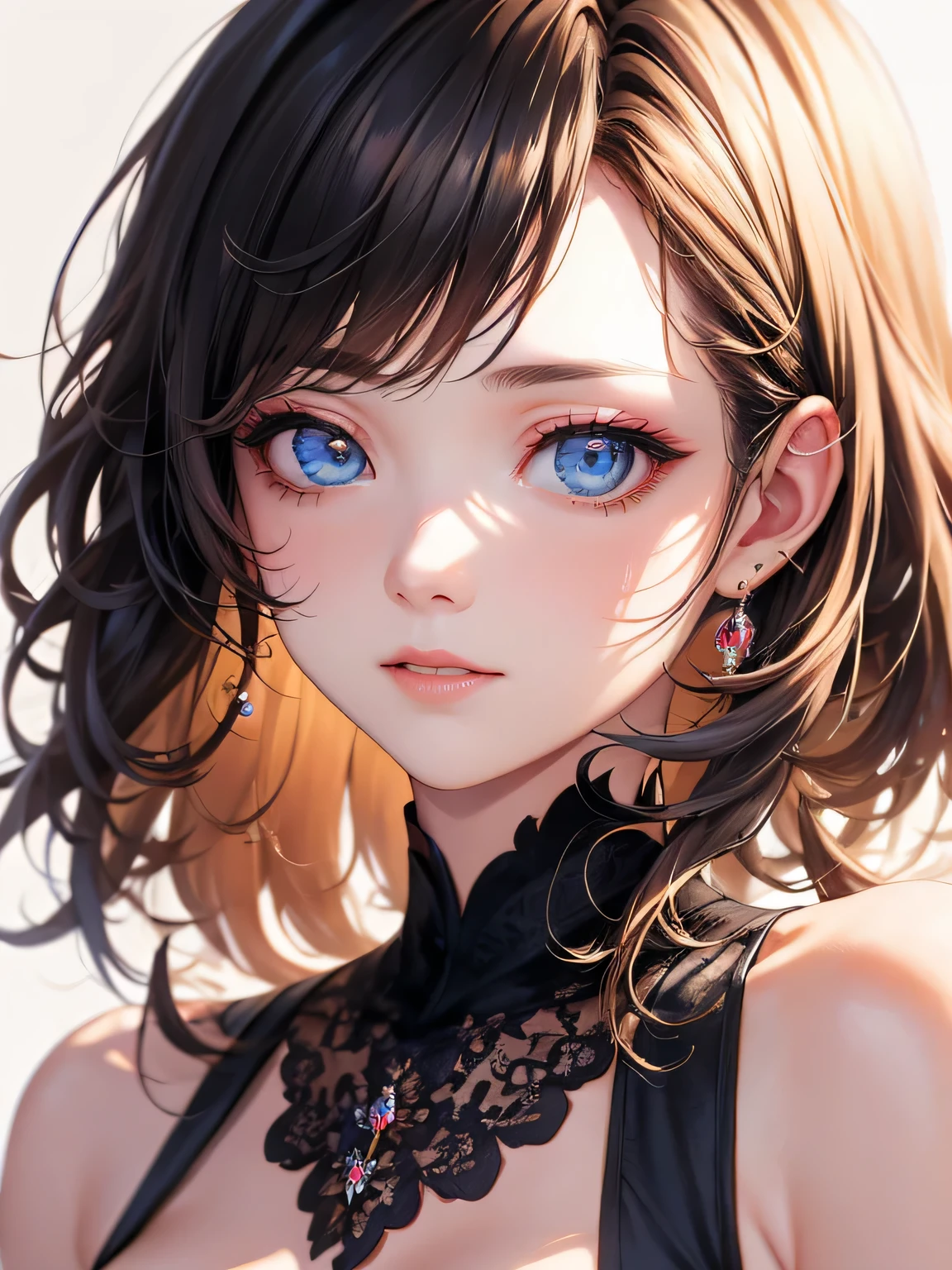 masterpiece, best quality, high quality, HD, high quality纹理, high quality阴影, high detail, Beautiful detailed, fine details, Extremely detailed CGI, Detailed texture, realistic facial expressions, actual, rich and colorful , tender, light, side light, lens flare, Ray tracing,tailed beautiful tender muzzle, Delicate, beautiful and delicate eyes,