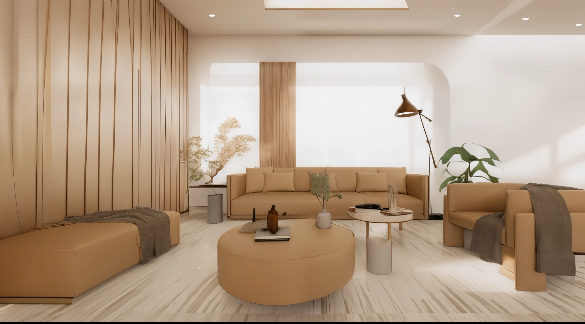 there is a living room with a couch, coffee table, and a television, interior architecture view, precise architectural rendering, award winning interior design, residential design, architectural rendering, high ceilings, tall ceilings, interior living room, bright lit interiors, living room interior design, high end interior, well-appointed space, well - appointed space, rounded ceiling