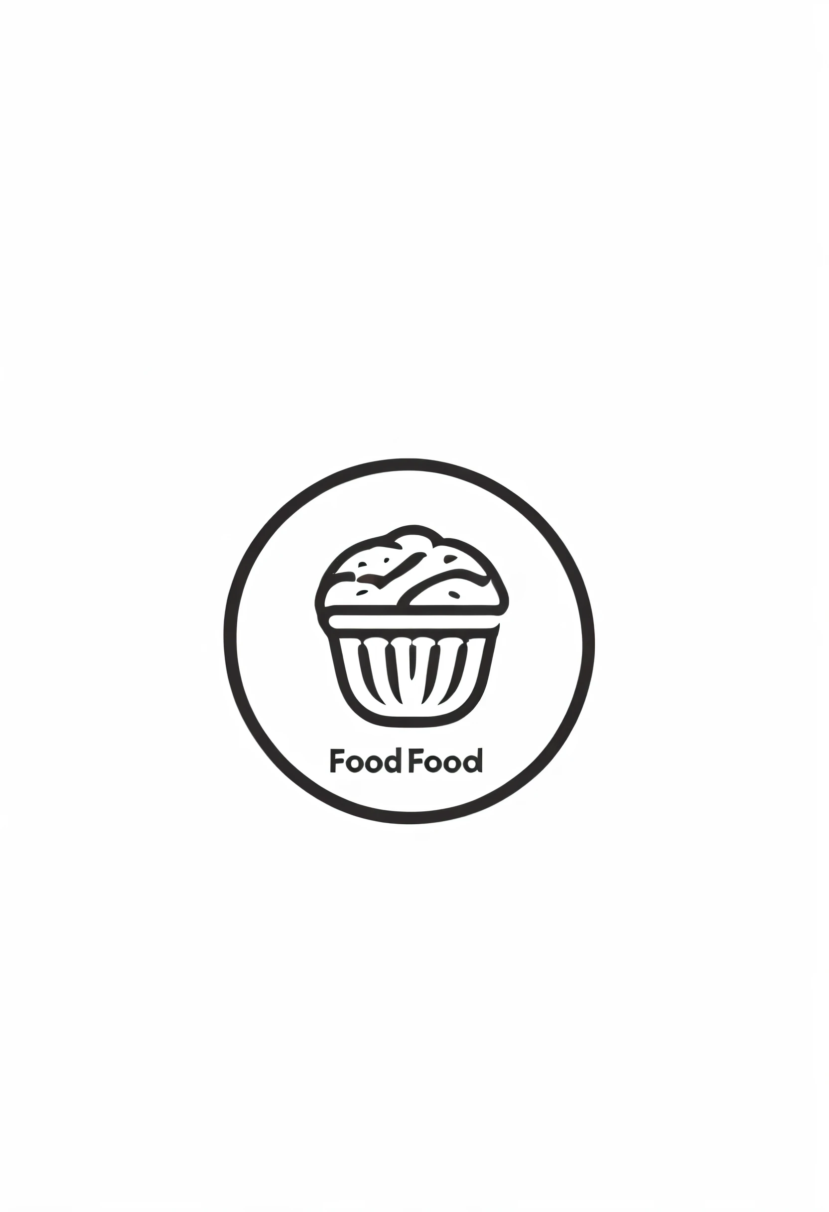 Family Food Company Logo "food design'" , White background, white letters, Symmetrical, modern
