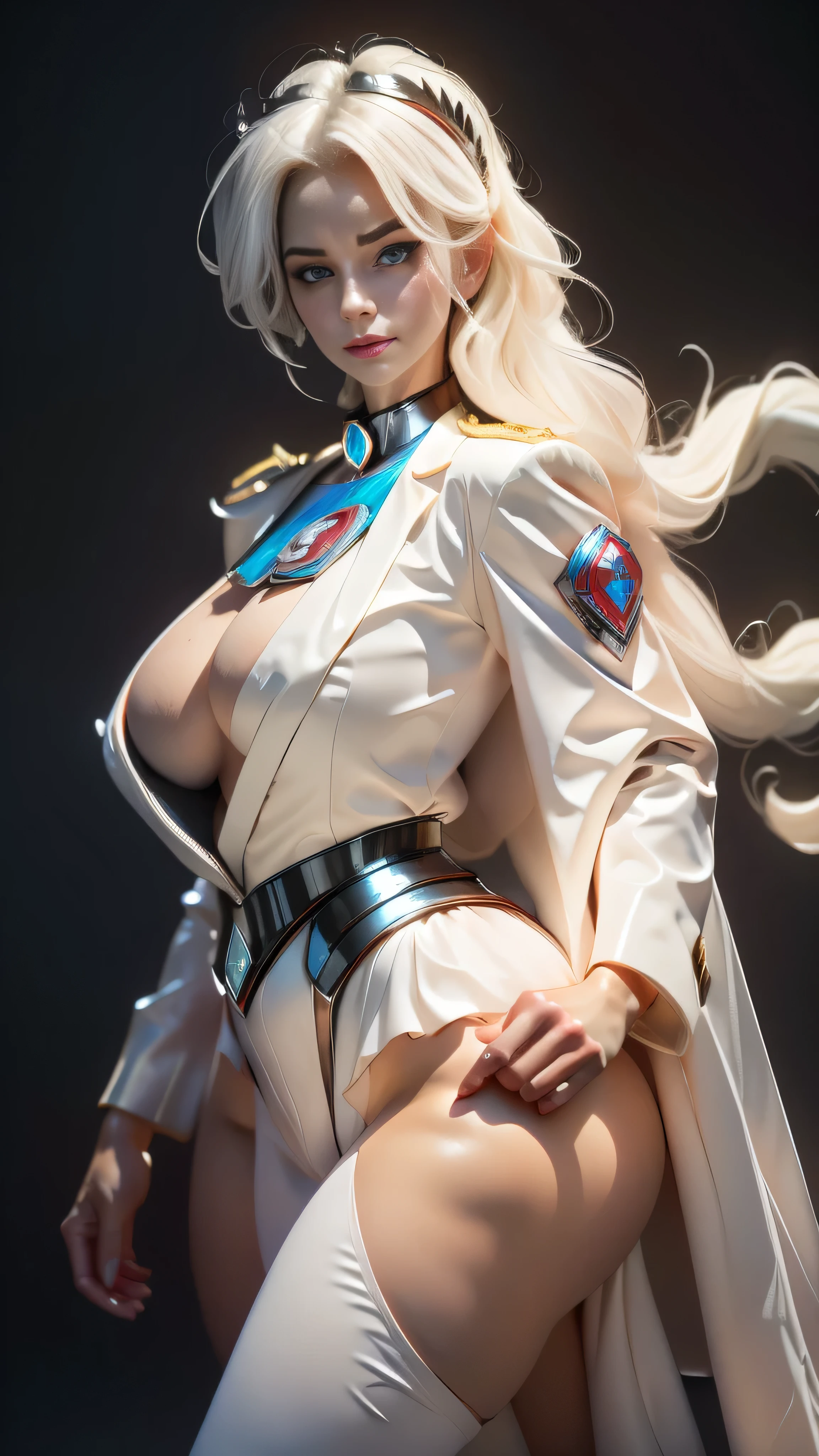 Elsa superman fusion, superman costume, Elsa'gray hair, melting, 1 girl, Latex Bodysuit, beautiful, (master part:1.2), (better quality:1.2), ((fighting pose)), ((battlefield)), cinematic, perfect eyes, perfect skin, perfect lighting, make you smile, light, island, rough skin, be familiar with, beauty, wonder, 超be familiar withな, perfect face