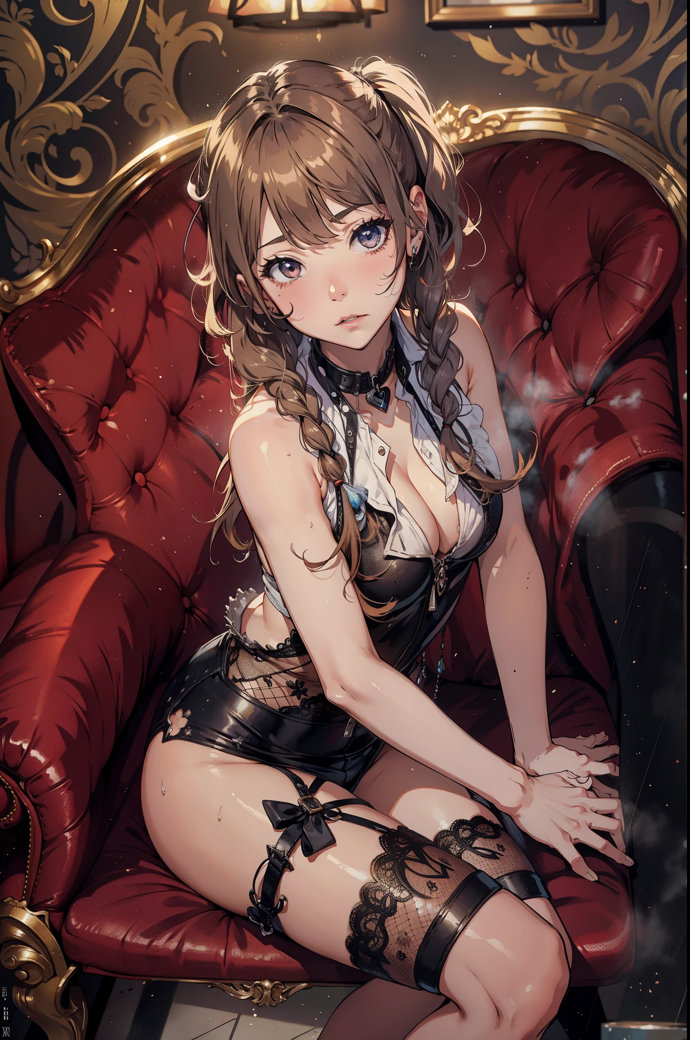 (extremely detailed CG unity 8k wallpaper), (masterpiece), (best quality), (ultra-detailed), (best illustration), (best shadow), (absurdres),
BREAK
girl, sweat, steam, medium breast, nsfw, shy, looking at viewer,