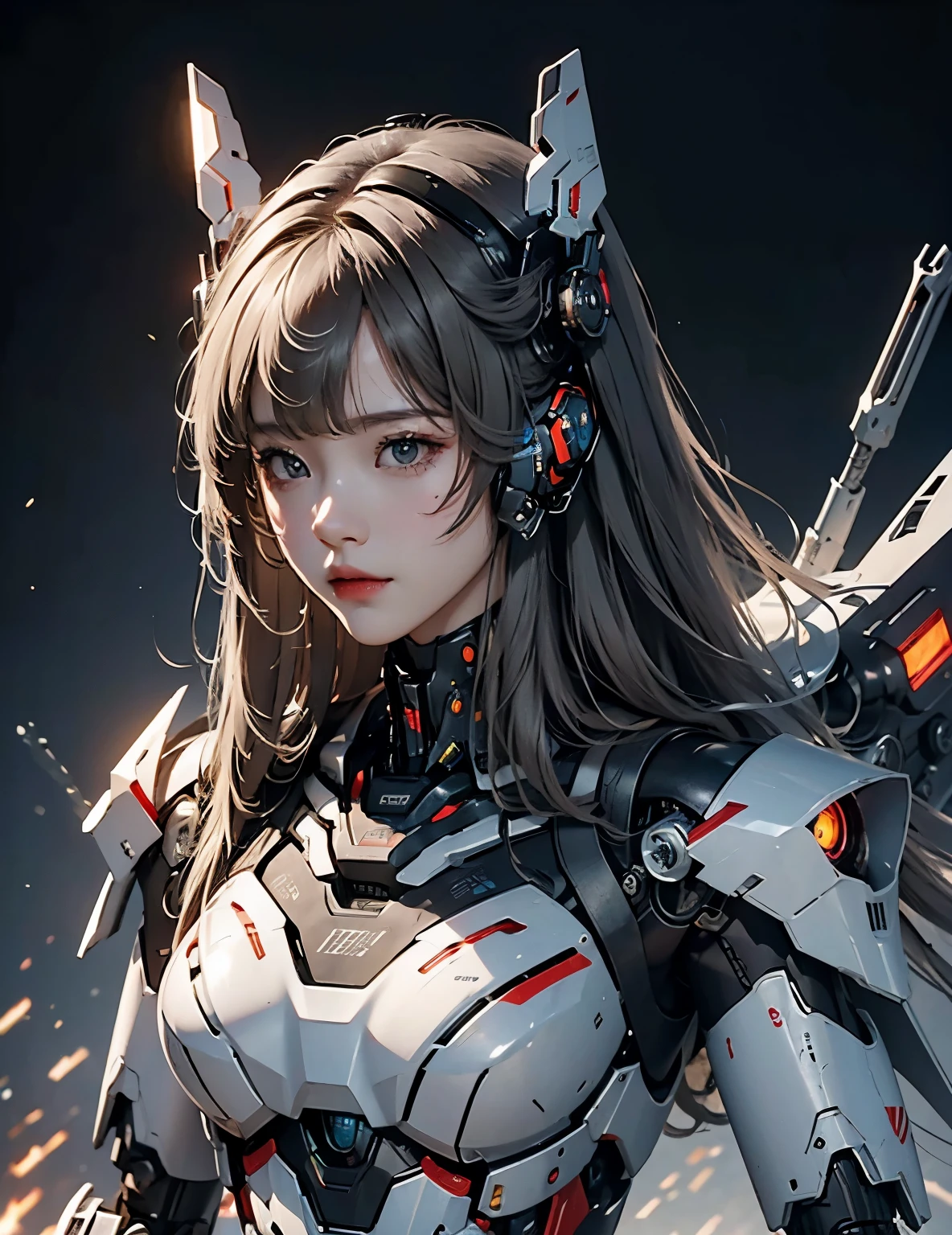 Super detailed, advanced details, high quality, 最high quality, High resolution, 1080P, hard disk, beautiful,(War Machine),beautifulサイボーグの女性,Mecha cyborg girl,battle mode,Mecha body girl,彼女は未来的なWar Machineのメカを身に着けています,full body shot