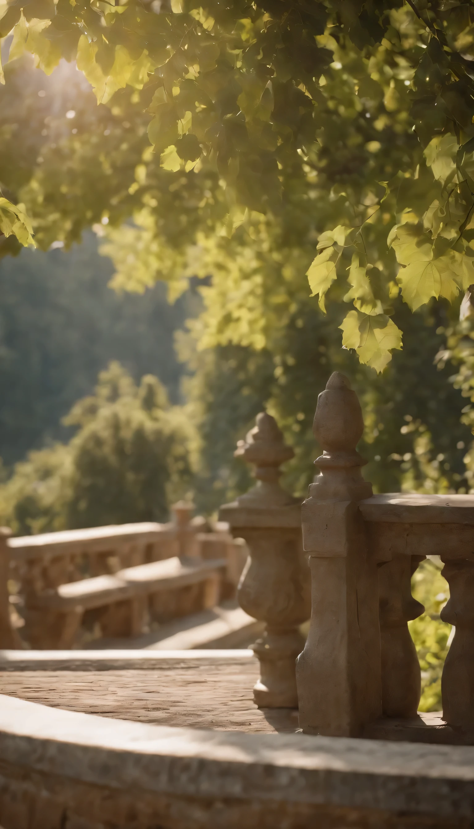 (Highly detailed CG Unity 8K wallpaper、masterpiece、highest quality、Super detailed)、(best lighting、best shadow、very delicate and beautiful)highest quality、8K、Detailed facial depiction、masterpiece、highest quality、clear image quality、A photo of a vast field seen from the balcony