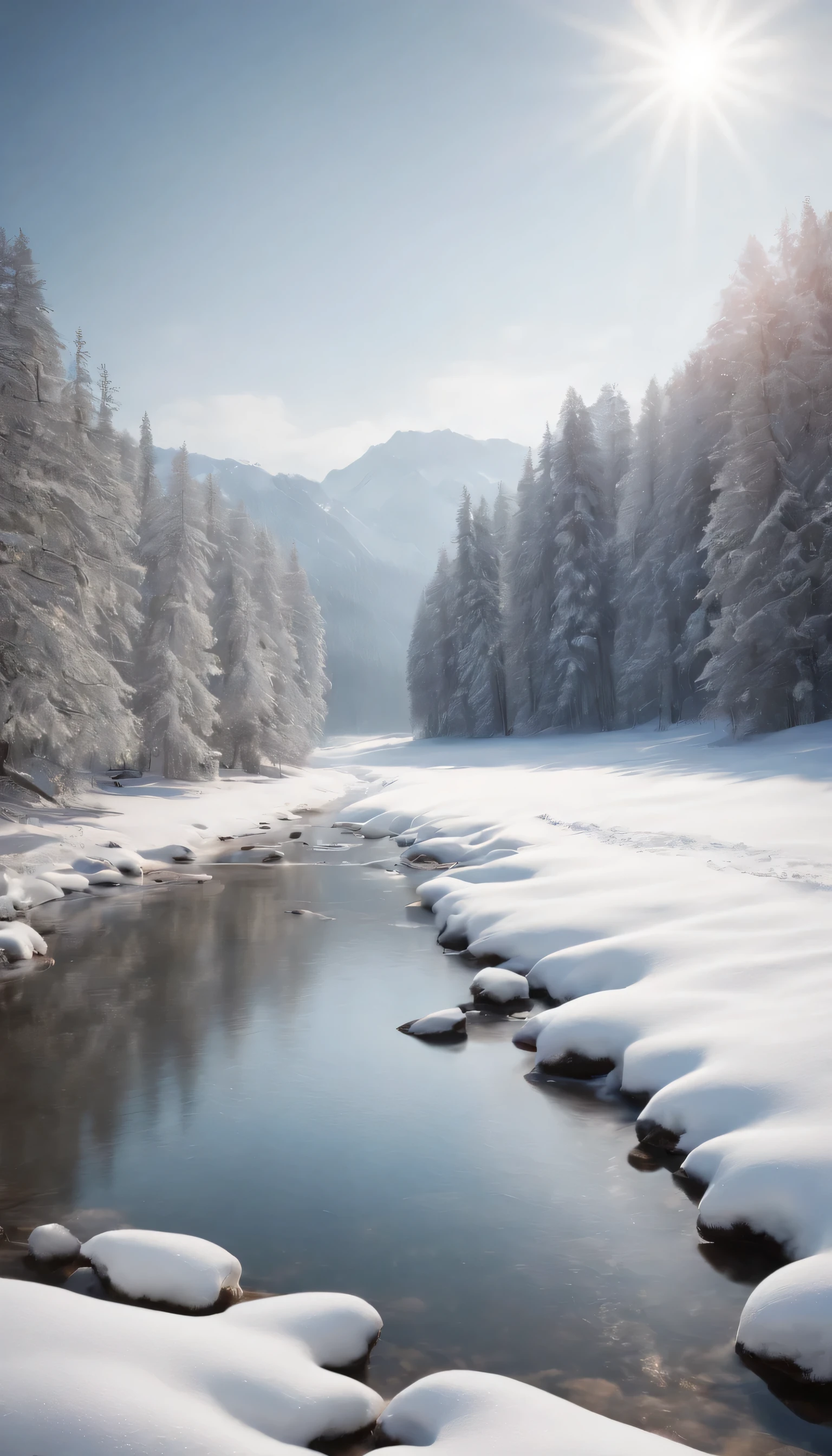 (Highly detailed CG Unity 8K wallpaper、masterpiece、highest quality、Super detailed)、(best lighting、best shadow、very delicate and beautiful)、highest quality、8K、Detailed facial depiction、masterpiece、highest quality、clear image quality、Photo of snowy scenery seen from the window