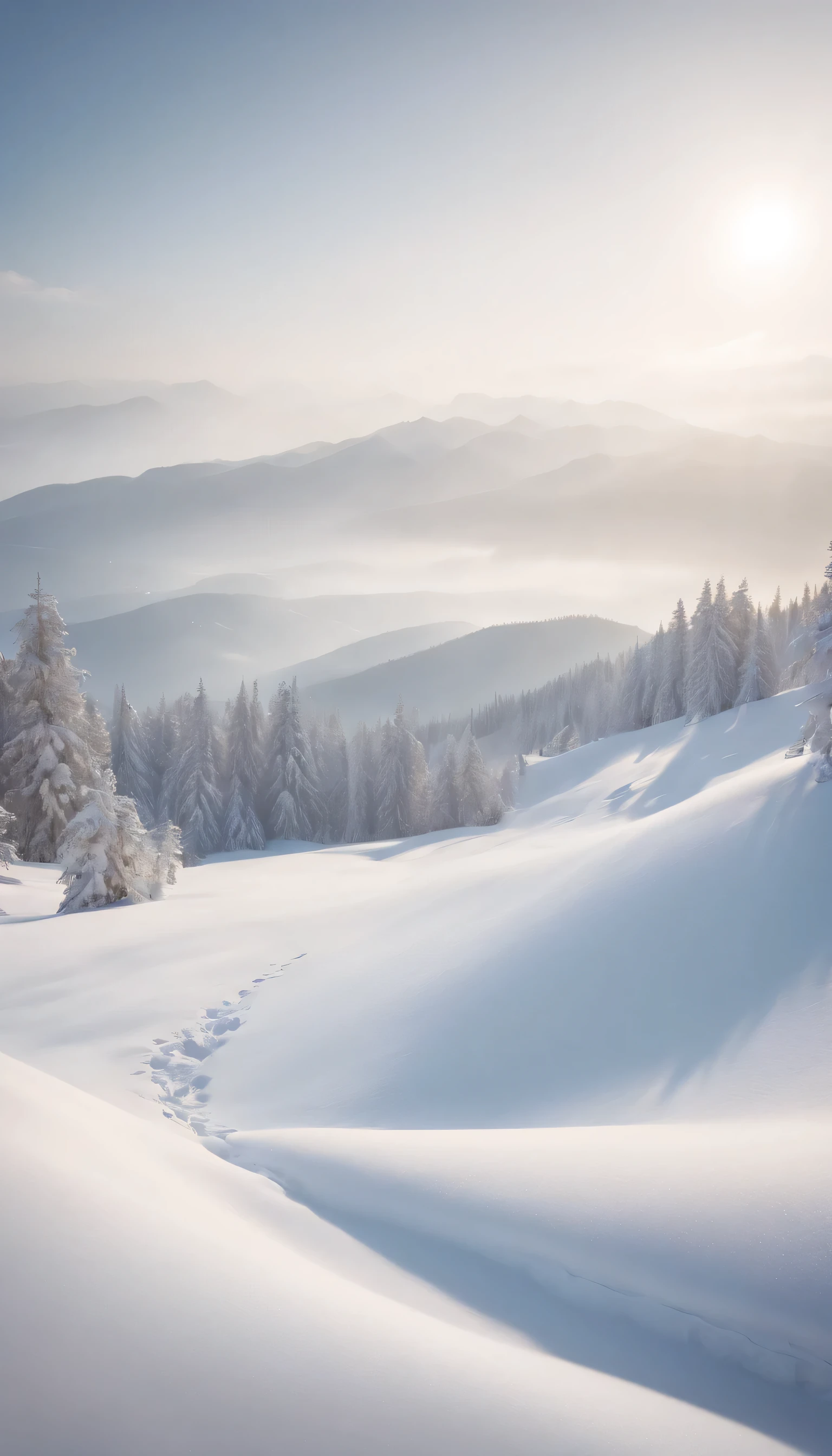 (Highly detailed CG Unity 8K wallpaper、masterpiece、highest quality、Super detailed)、(best lighting、best shadow、very delicate and beautiful)、highest quality、8K、Detailed facial depiction、masterpiece、highest quality、clear image quality、Photo of snowy scenery seen from the window