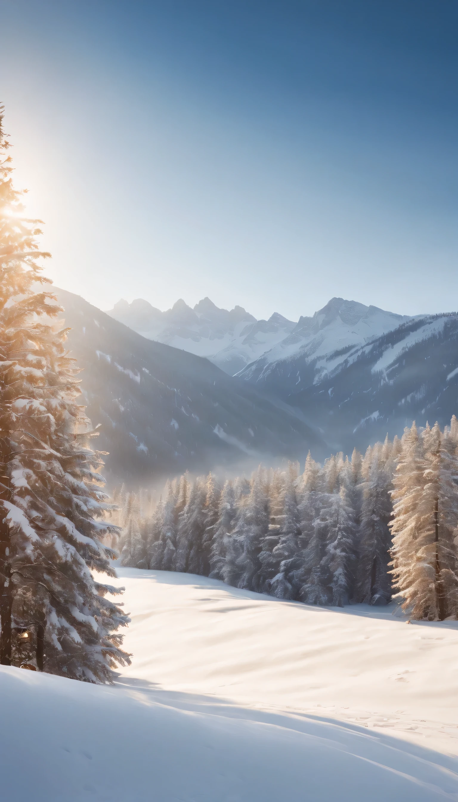 (Highly detailed CG Unity 8K wallpaper、masterpiece、highest quality、Super detailed)、(best lighting、best shadow、very delicate and beautiful)、highest quality、8K、Detailed facial depiction、masterpiece、highest quality、clear image quality、Photo of snowy scenery seen from the window