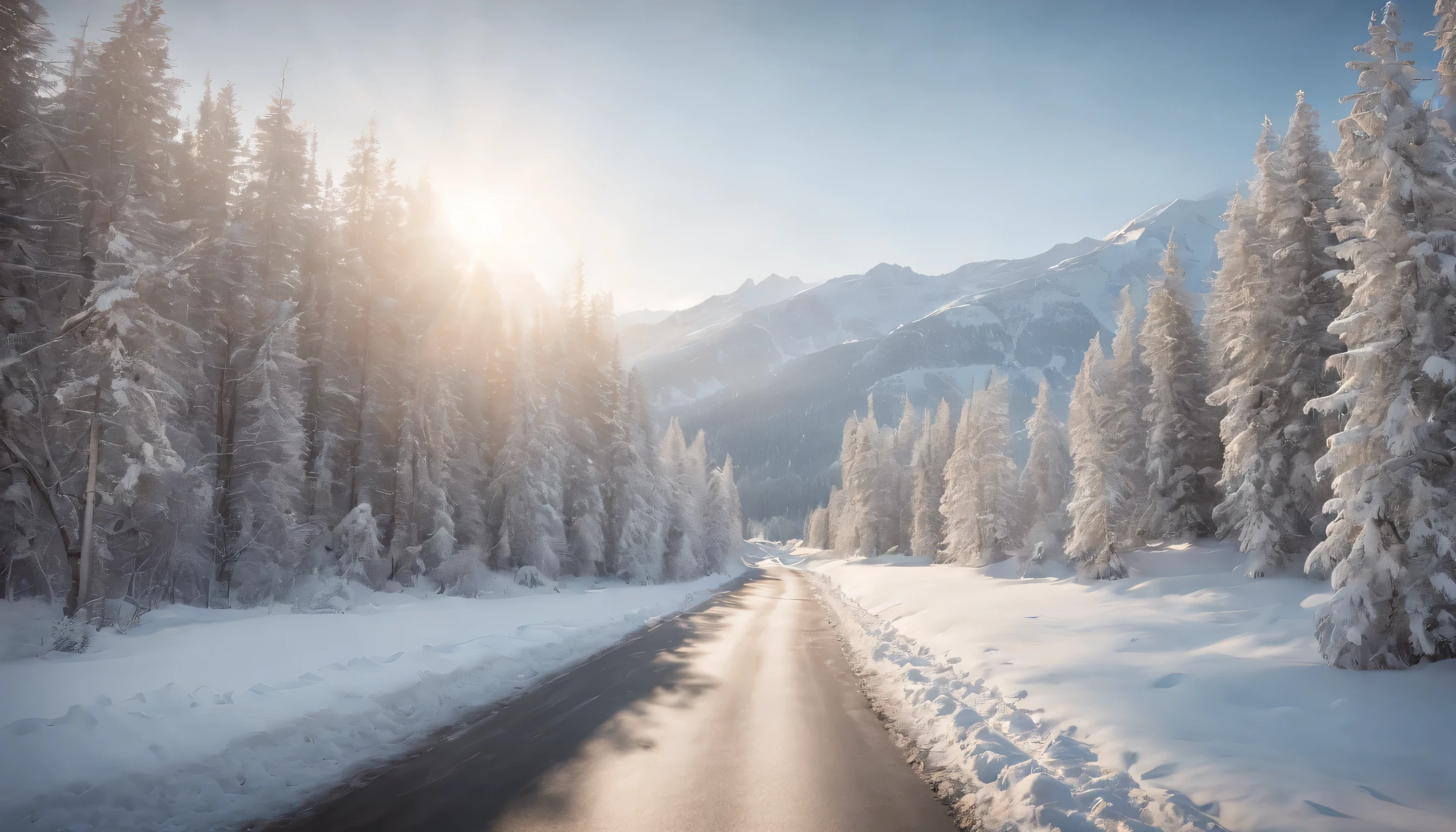 (Highly detailed CG Unity 8K wallpaper、masterpiece、highest quality、Super detailed)、(best lighting、best shadow、very delicate and beautiful)、highest quality、8K、Detailed facial depiction、masterpiece、highest quality、clear image quality、Photo of snowy scenery seen from the window