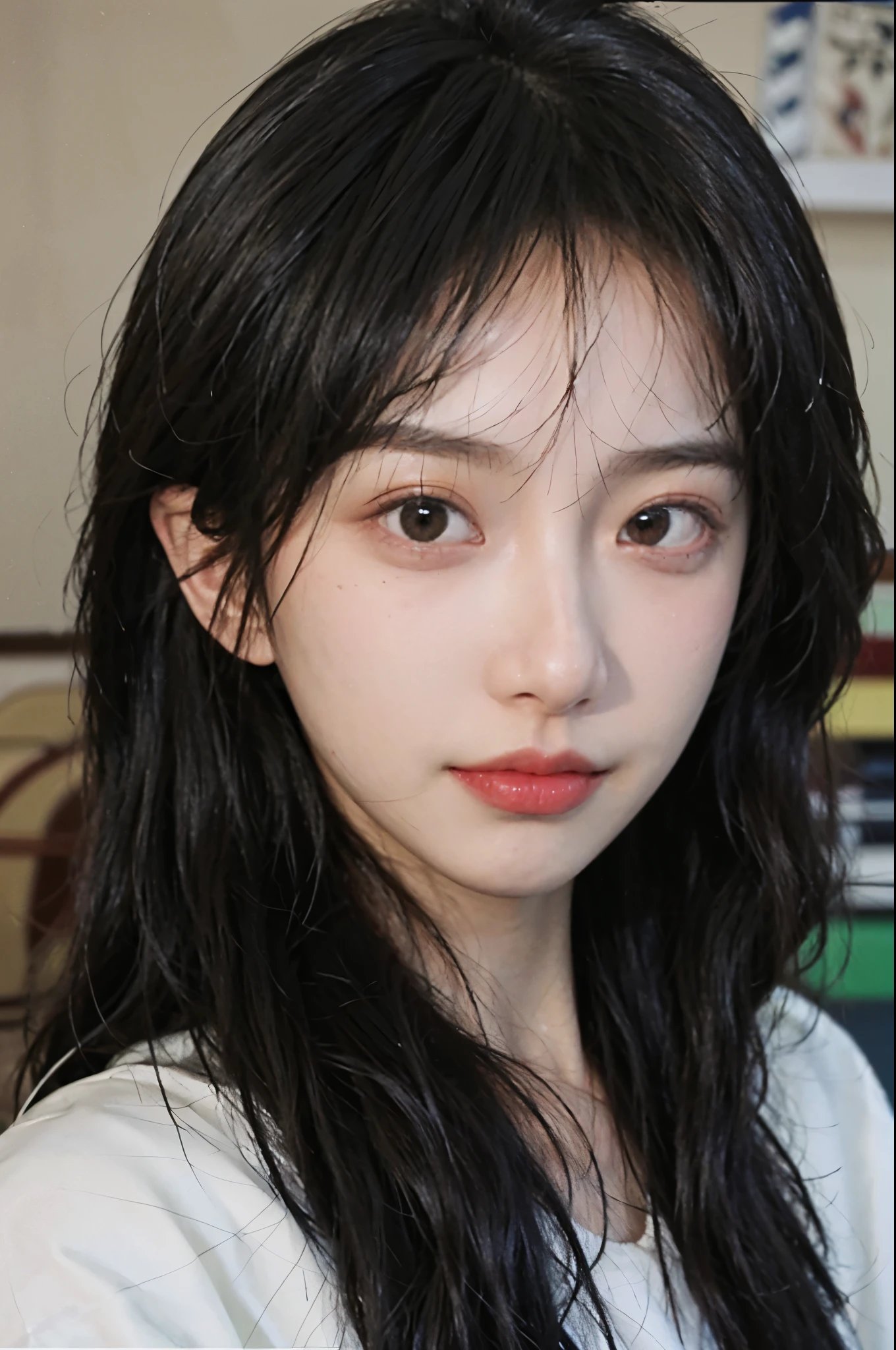 8k,best quality, masterpiece, ultra high resolution, (lifelike:1.4), original photo, (Realistic skin texture:1.3), (film grain:1.3), (Selfie angle),1 girl,Beautiful and detailed eyes and face,masterpiece, best quality,close up,Upper body, 