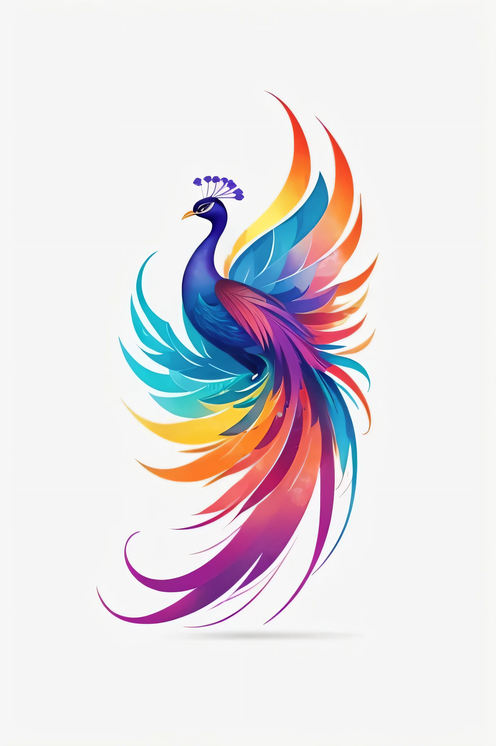 a colorful peacock with long tail feathers on a white background, artwork of a phoenix, ''wallpaper of a phoenix, ''wallpaper of a phoenix resting, colorful bird with a long, a phoenix, colorful hd picure, elegant colorful, phoenix-inspired, phoenix, blue phoenix bird, beautiful colorful, peacock, colorful plumage, the phoenix