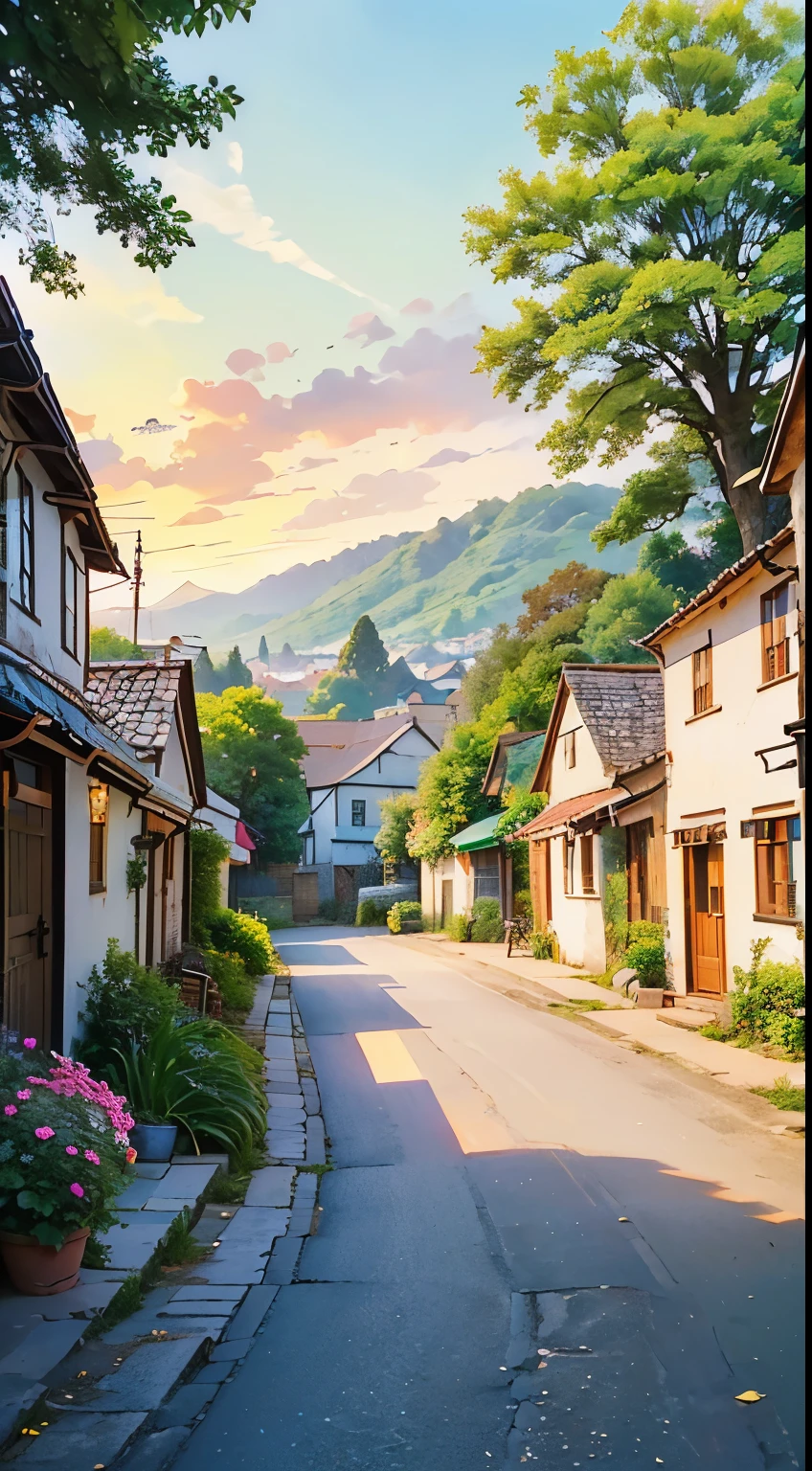 (rustic,rural city,farm:0.9), (quaint,vibrant,scenic:1.1), (traditional, peaceful, idyllic), (cobbled streets, charming, cobblestone alleys), (colorful houses), (lush greenery, blooming flowers), (local market, bustling, vibrant), (farm animals, chickens, cows, sheep), (warm sunlight, soft shadows), (relaxed atmosphere), (wide open spaces), (friendly locals:1.1), (authentic local cuisine), (romantic, nostalgic:1.1), (hand-painted signs), (smell of freshly baked bread), (bustling cafes), (picturesque landscapes), (tranquil river), (old-fashioned windmills), (bike-friendly streets), (artistic murals), (authentic cultural heritage), (community events:1.1), (traditional crafts), (serene parks), (slow pace of life), (historical architecture), (peaceful countryside), (cozy neighborhoods), (local traditions:1.1), (quaint shops), (vibrant festivals), (friendly greetings), (charming courtyards), (old-fashioned charm), (rural beauty), (local craftsmanship:1.1), (melodies of nature), (stunning sunsets), (bucolic scenery), (serene farmlands), (close-knit community)