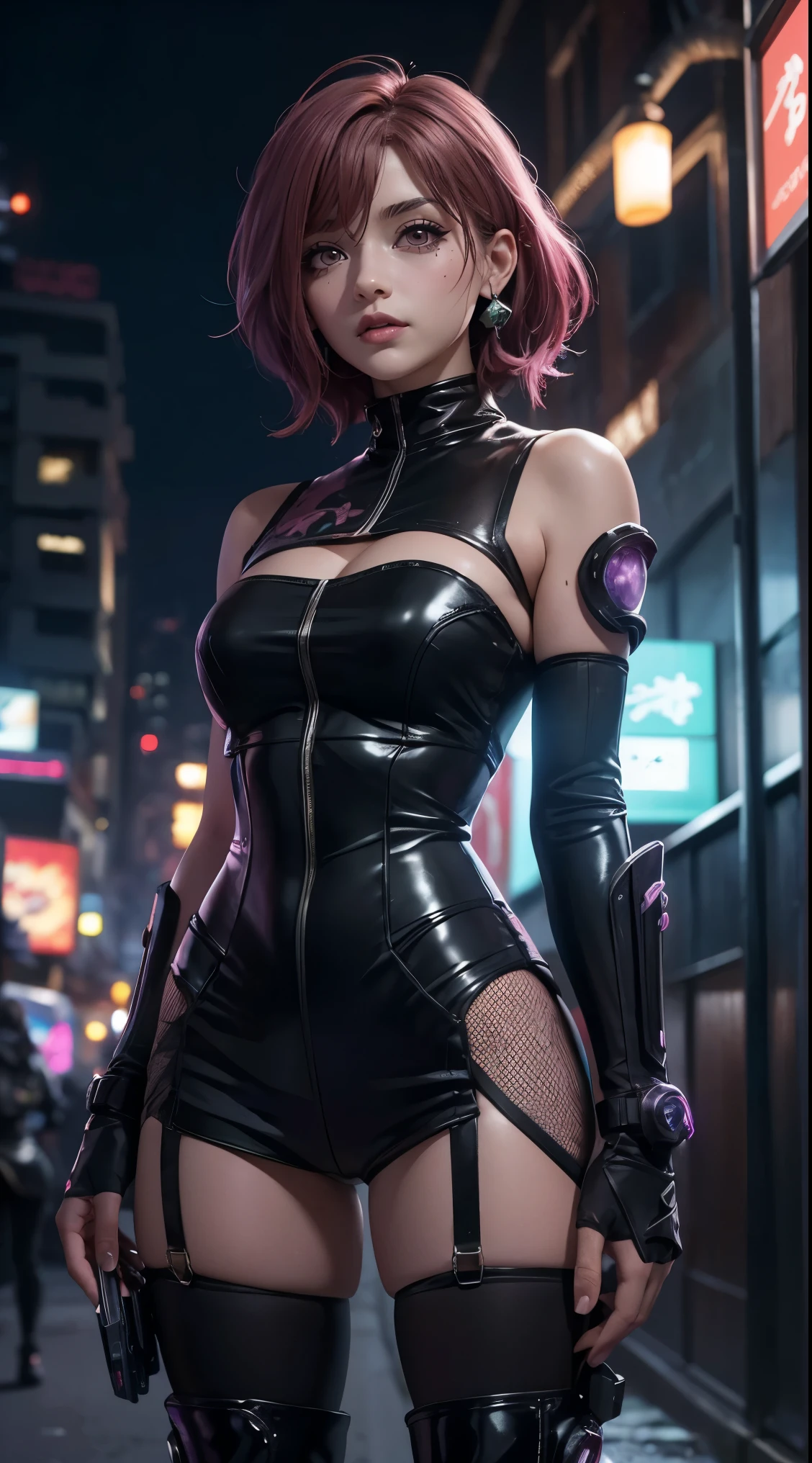 Estilo garota de League of Legends, uma mulher com cabelo roxo, mulher cyberpunk mulher anime, potas, Deusa cyberpunk raivosa bonita, estilo de arte cyberpunk, arte digital de anime cyberpunk, arte de anime cyberpunk, Film Poster, garota Retrato, arte de anime cyberpunk, arte com tema cyberpunk, cyberpunk fantasia sombria, garota de League of Legends, 1 garota, cabelo roxo e curto , cabelos curtos, garota de cabelo roxo, cabelo curto, lugar em chamas, camisa branca, jaqueta de couro vermelho escuro, lateralmente, garota em uma rua abandonada, cabelo roxo, cabelo curto, olhos cor de verdes, Pink lips, standing, ultra detalhada, obra prima, super detalhado. garota de League of Legends. Garota de cabelo roxo/violeta, garota de calsa marrom, blusa branca, jaqueta de couro vermelho escuro, estilo uma garota de Resident Evil em um lugar em chamas, spark, esferas de luz, Film Poster, League of Legends, estilo de Liga das Lendas, Vi de arcane em uma cidade abandonada, Everything is burning, fogo por toda parte, garota de cabelo roxo,  cabelo curto 