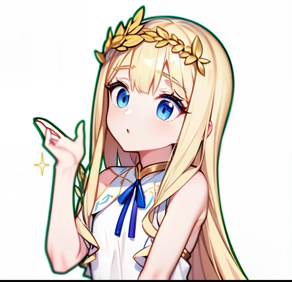 Young virgin greek goddess of wild nature and hunting, with (((Blonde hair))) and (((Blue eyes))), has amazingly and stunningly beautiful appearance, is fair-skinned, slender and tall, Shows off her perfect pair of long legs, wears {sleeveless, (Very short: 1.7), (white:1.5), Greek chitons, With golden border}, Abs, "Looks strict and determined", Holding a ((Golden bow)), archery, Lost in a strange forest, feeling anxious and curious, A mysterious forest filled with plants that are not of this world, Greek mythology, Cinematic, Mythic fantasy, Hyper-Realism, ultra-quality, Super Detail, ultra accurate description of hands, masterpiece, 8K, HDR