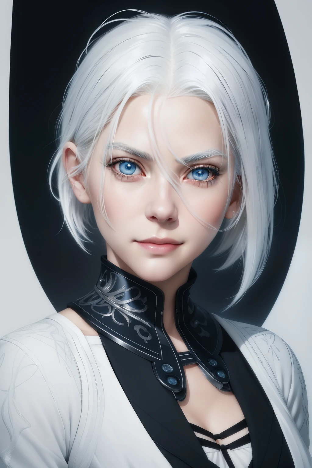 Young male, white hair, defined face, square jaw, blue eyes, double eyelid, thin pink lips, young face, defined body, cracked abdomen, defined shoulders, athletic arms, veins jumped athletic legs, wearing an all black casual outfit, anatomically correct body, super detailed, 4k quality, UHD, retina, masterpiece, ccurate, anatomically correct, anatomically correct, textured skin, textured skin, super detail, high details, high quality, award winning, best quality, 1080P, HD, 4K, 16k