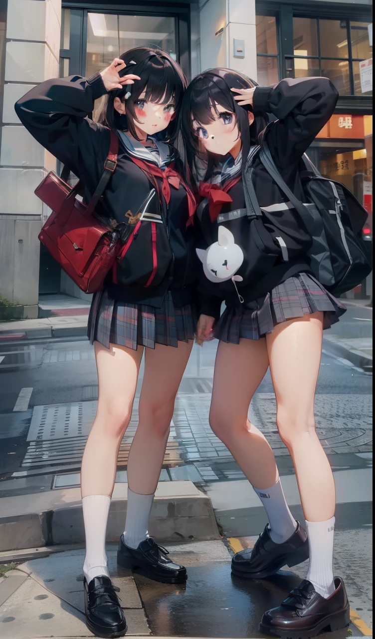 hi-school girl、Muchimuchi、A dark-haired