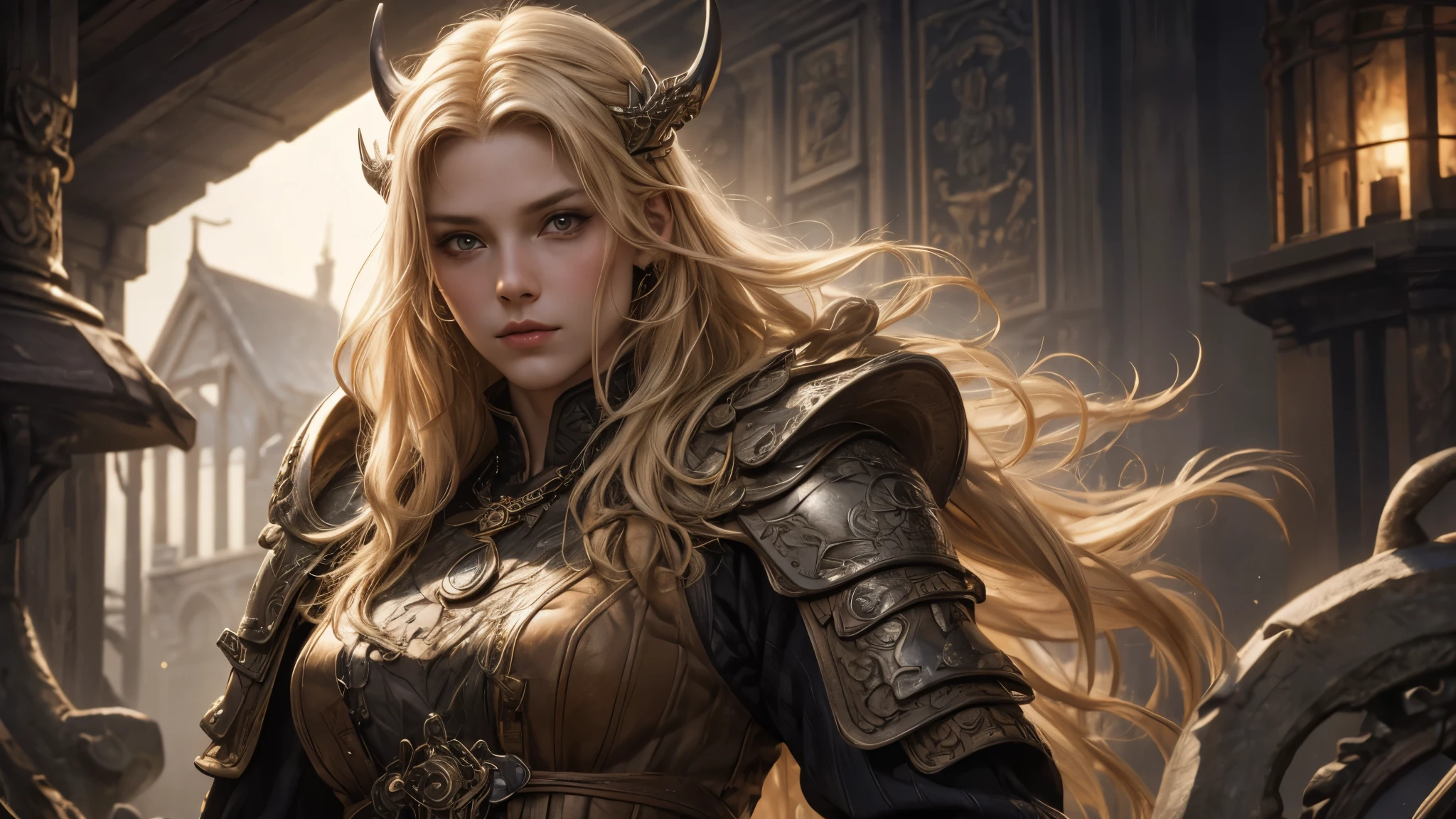 1 woman, blonde, viking theme, finished clothes, best quality, high details, textured skin, super detail, masterpiece, ccurate, 8k
