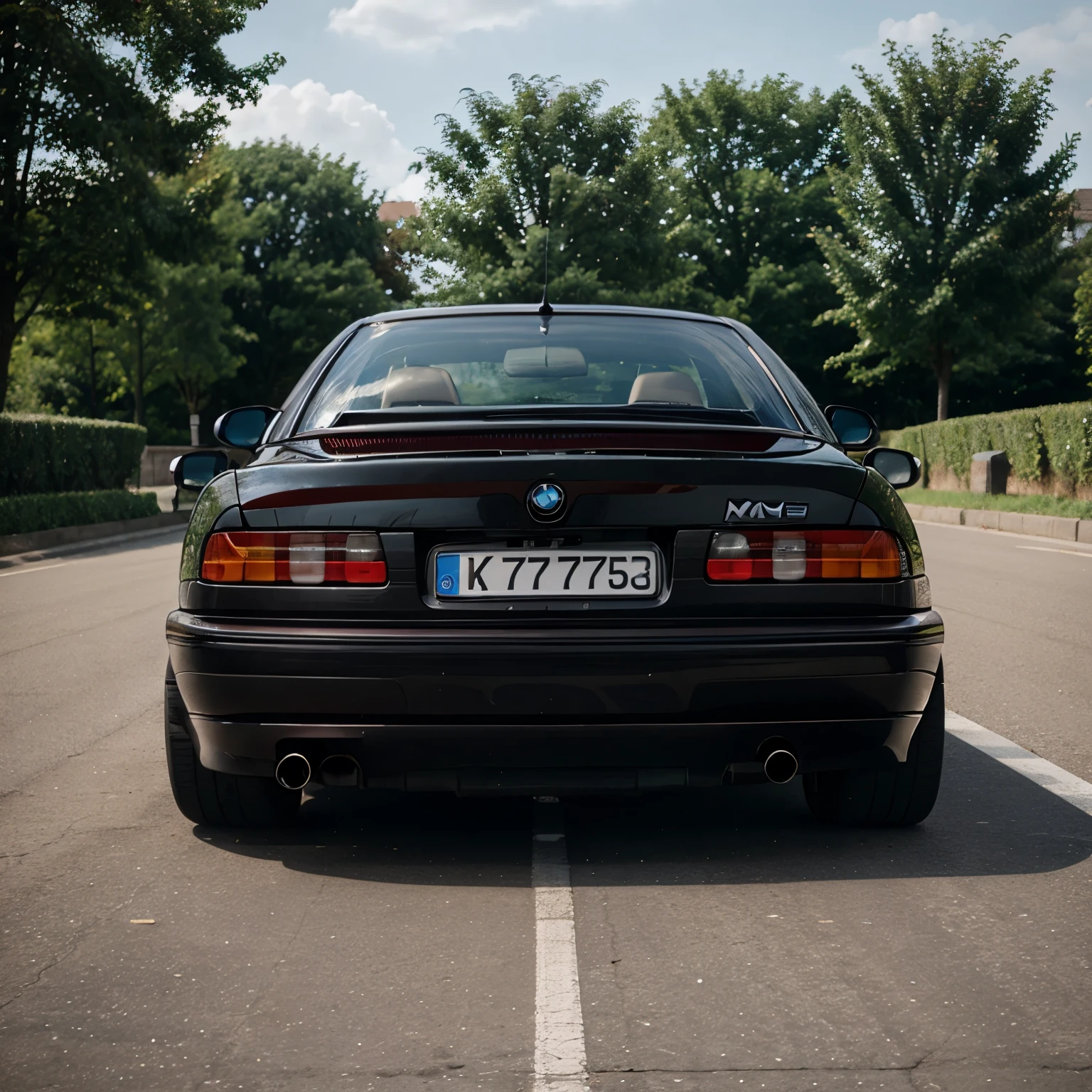 Pinker bmw e36 mit spoiler