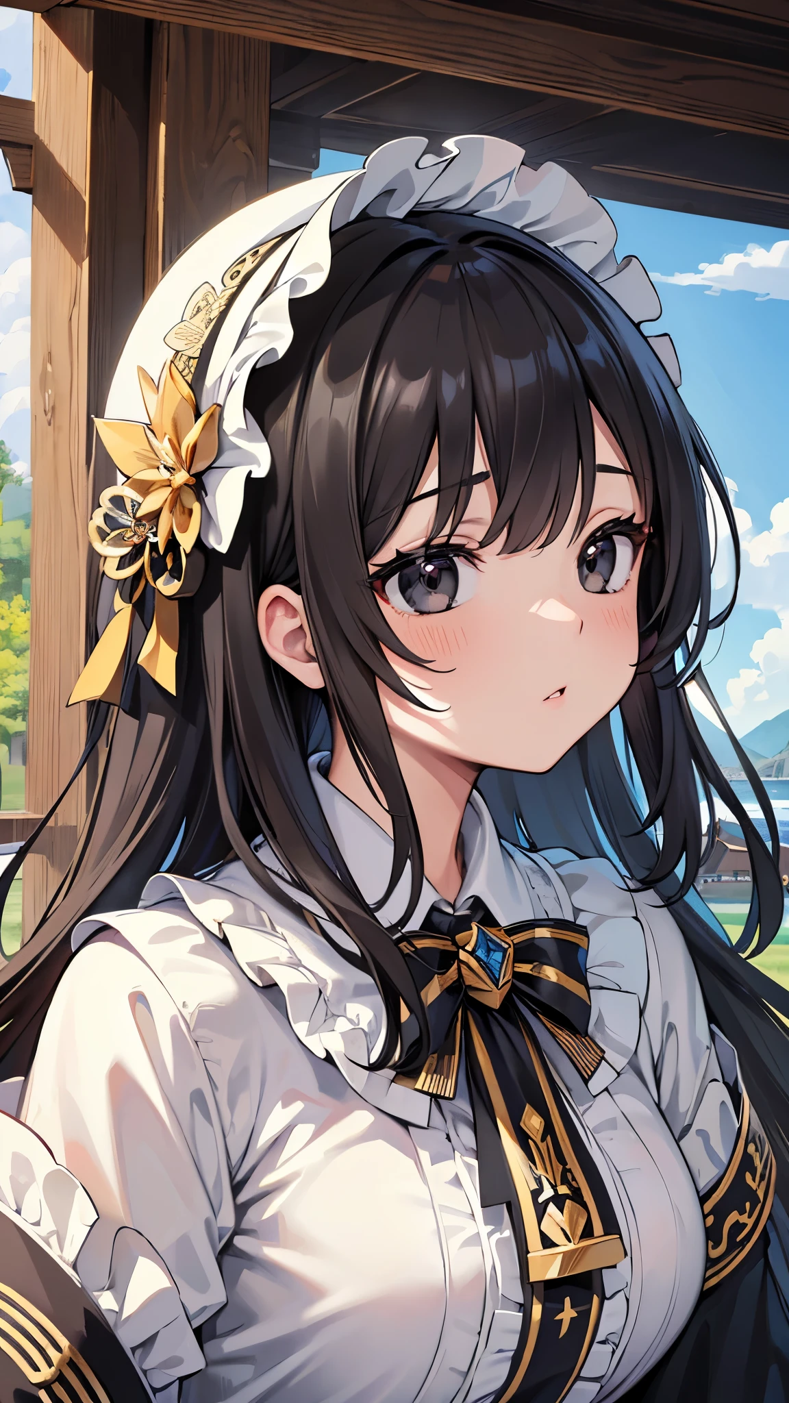 ((ultra-detailed)), ((illustration)),(beautiful black eyes), beautiful, amazing,(((masterpiece))), (realistic:0.5), best quality, 
Break (真っ白な背景),