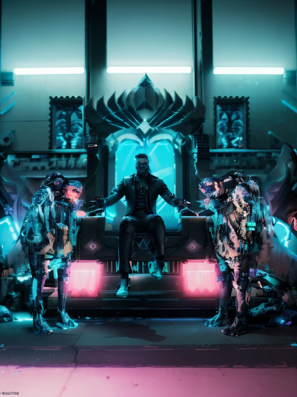 Dynamic photography of a man in detailed and intricate cyberpunk clothing, neon lights, detailed character portrait, ++detailed and intricate environment, strong breeze, ++, detailed and intricate environment ,terminator cyberpunk futurist dark style, sharp focus, elegant , handsome , cyberpunk futuristic neon. by greg rutkowski illustrated, fine details, realistic shaded, beard face , ultra realistic , cinematic