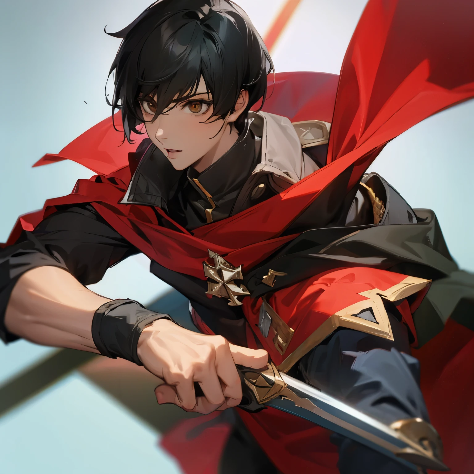 good-looking fit short black hair holy templar