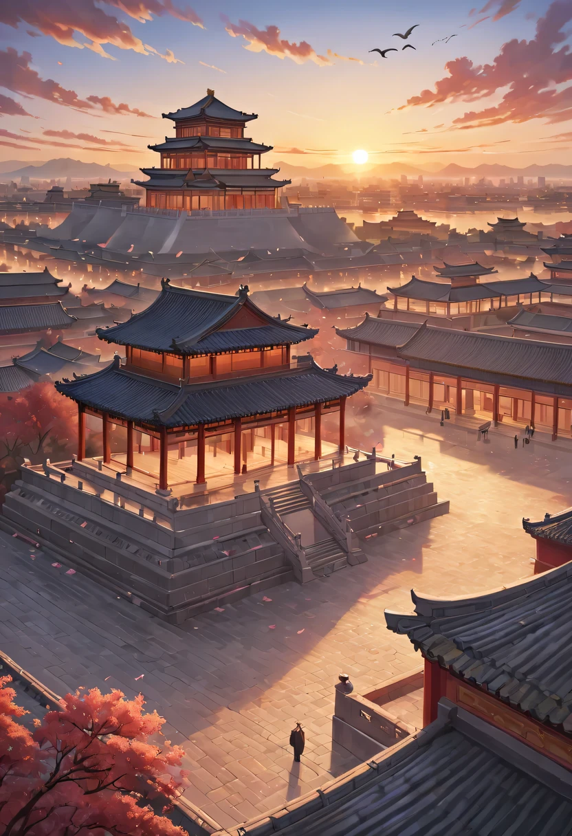 China-style，ancient buildings，The ancient capital of China，city，towns