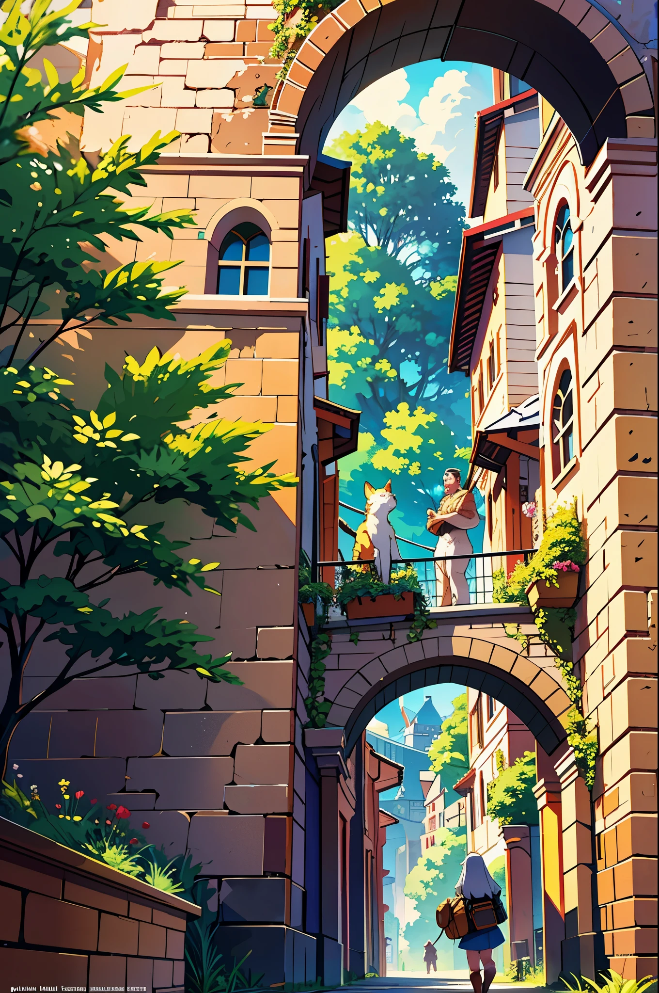 cover_page, super high resolution, detailed background, World Heritage Site, 6+boys, 6+girls, Happy, joyful, absurdres(Photos of solo travelers)(kemono, furry anthro),