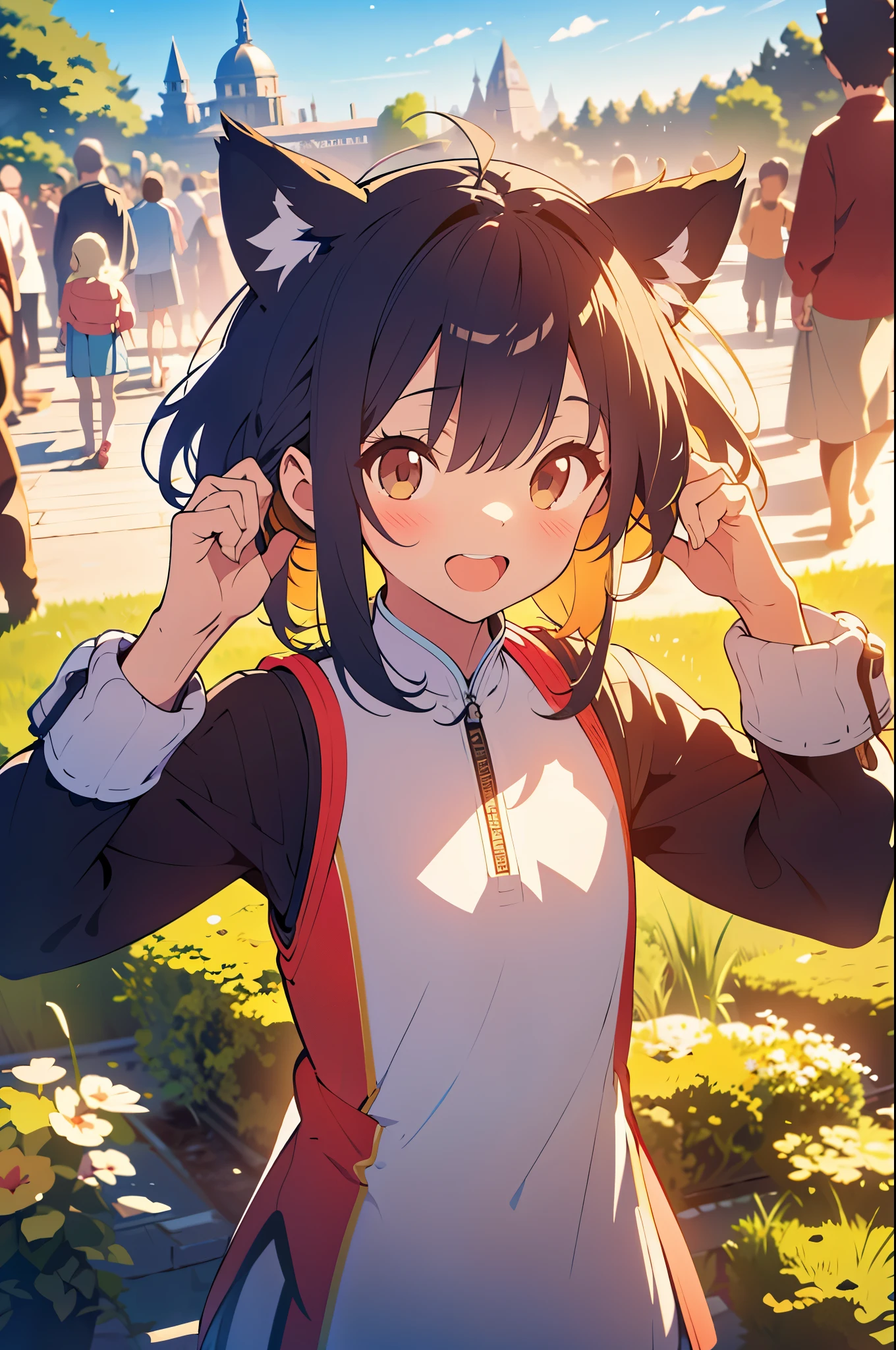 cover_page, super high resolution, detailed background, World Heritage Site, 6+boys, 6+girls, Happy, joyful, absurdres(Photos of solo travelers)(kemono, furry anthro),
