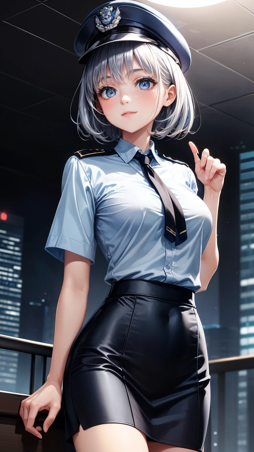 1girl, police, suggestive clothing