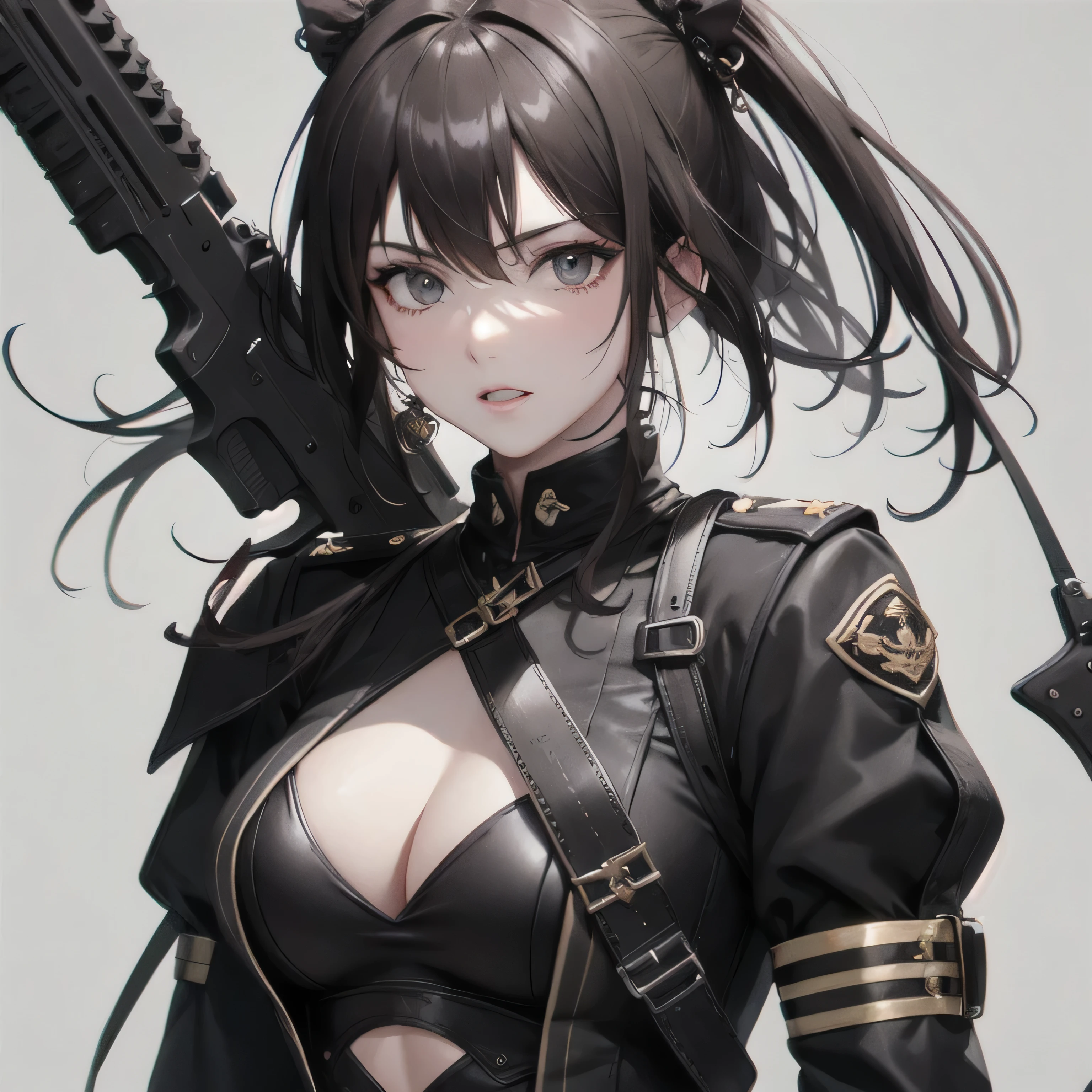 （tMeisterwerk，Top-Quote，best quality，offizielle Kunst，Beauty and aesthetics：1.2），（1girl），Extremely detailed，（s fraktale Kunst：1.3），Extrem bunt，Most detailed，ZEIGEN，die untergehende Sonne，Ross，Mit einem Speer bewaffnet，Der Ausdruck ist fest，er sieht dich an，Hinter ihm stehen Tausende Soldaten。