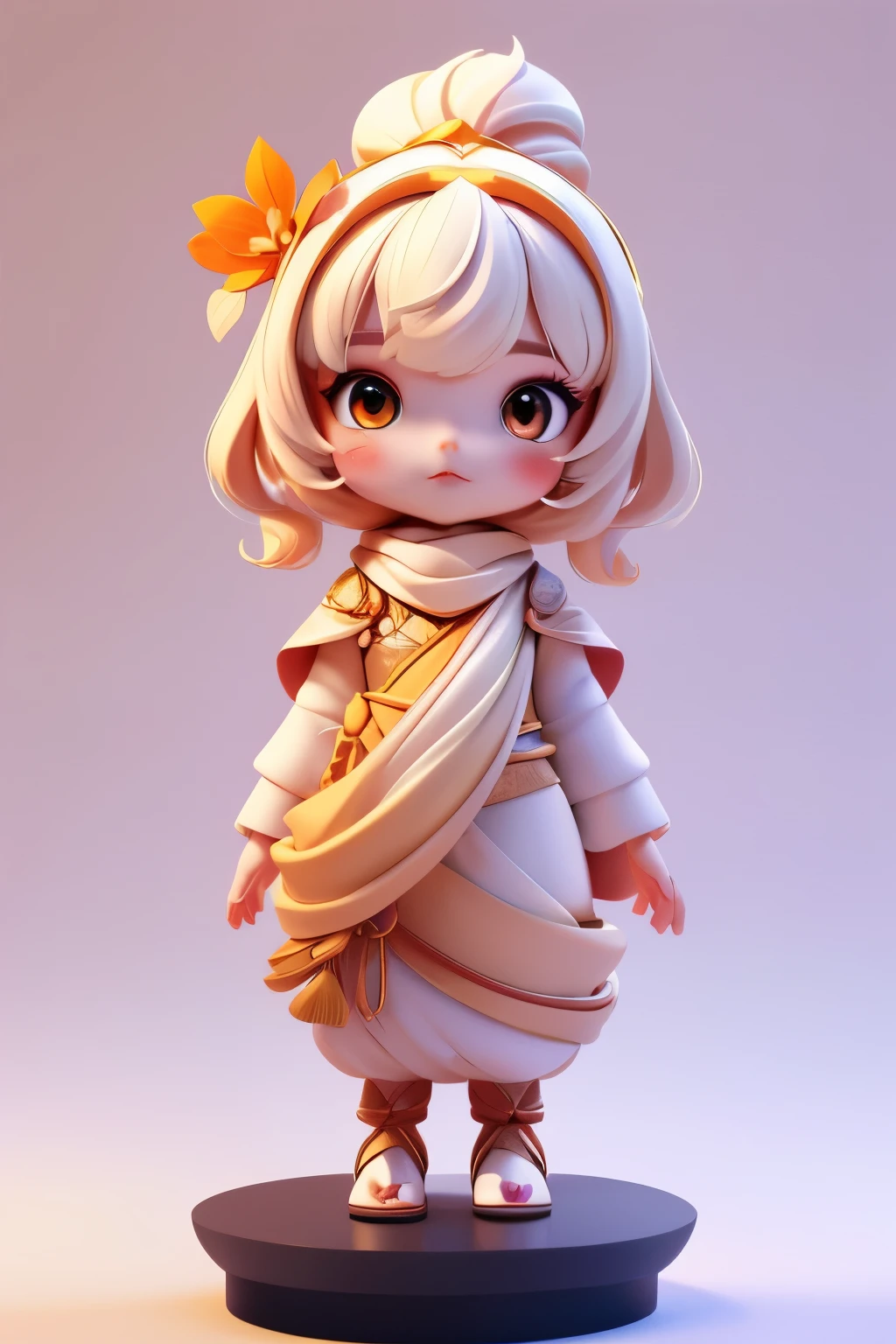 3D characters,(whole body:1.2),simple background, masterpiece,best quality,(Light cream gradient background:1.1) ,nahida, Genshin Impact