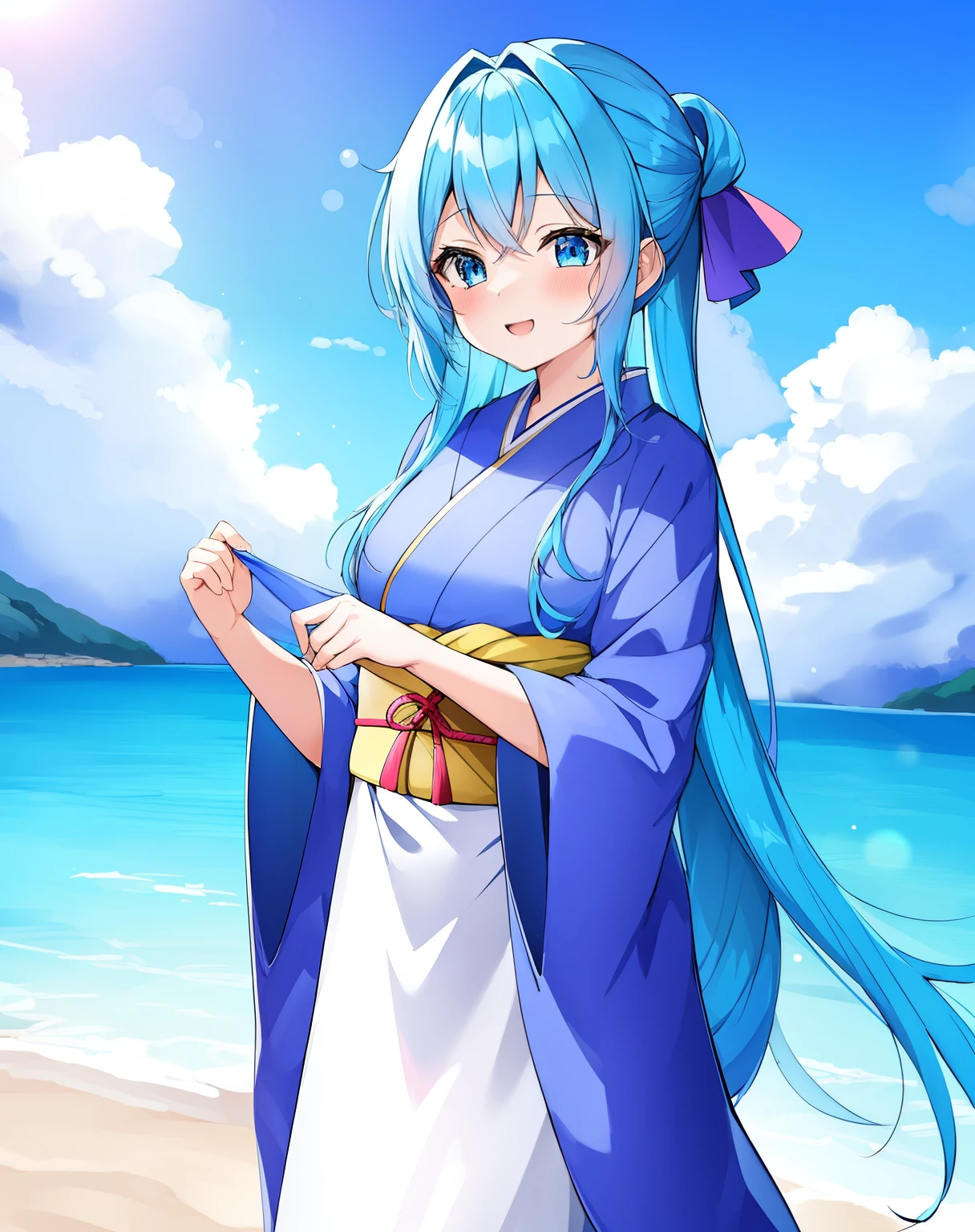 Anime girl with blue hair and blue eyes, Best Anime 4K Kona-chan Wallpaper, anime wallpaper 4k, anime wallpaper 4k, Wallpaper Anime Blue Water, anime style 4k, anime art wallpaper 4k, anime art wallpaper 4k, Kantai Collection Style, 4k anime wallpaper,,Anime girl with blue hair and blue eyes wearing a kimono, anime moe art style, mikudayo, , teal hair anime girl, in kimono, in kimono, shirabii, Cute girl anime visual, long hair