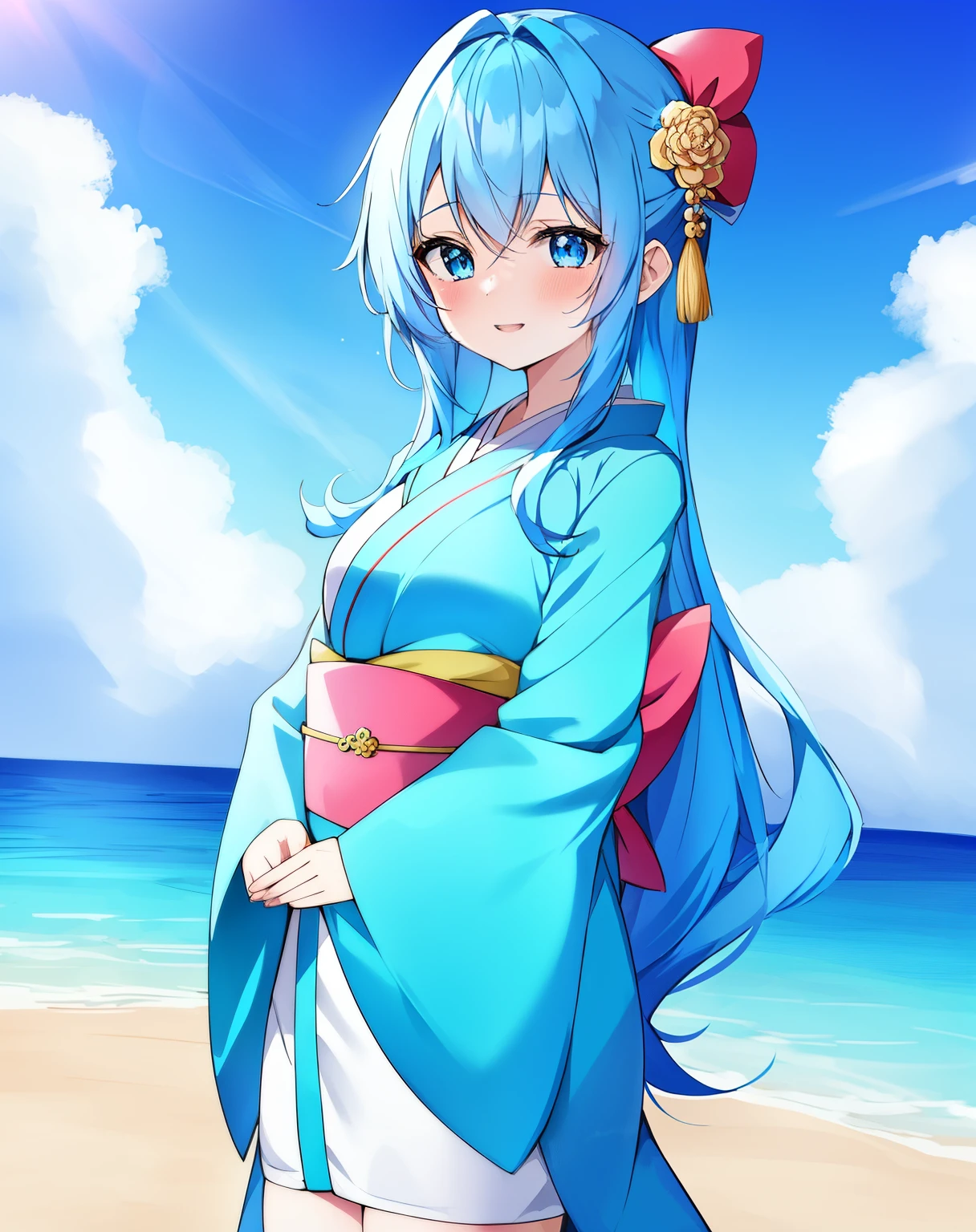 Anime girl with blue hair and blue eyes, Best Anime 4K Kona-chan Wallpaper, anime wallpaper 4k, anime wallpaper 4k, Wallpaper Anime Blue Water, anime style 4k, anime art wallpaper 4k, anime art wallpaper 4k, Kantai Collection Style, 4k anime wallpaper,,Anime girl with blue hair and blue eyes wearing a kimono, anime moe art style, mikudayo, , teal hair anime girl, in kimono, in kimono, shirabii, Cute girl anime visual, long hair