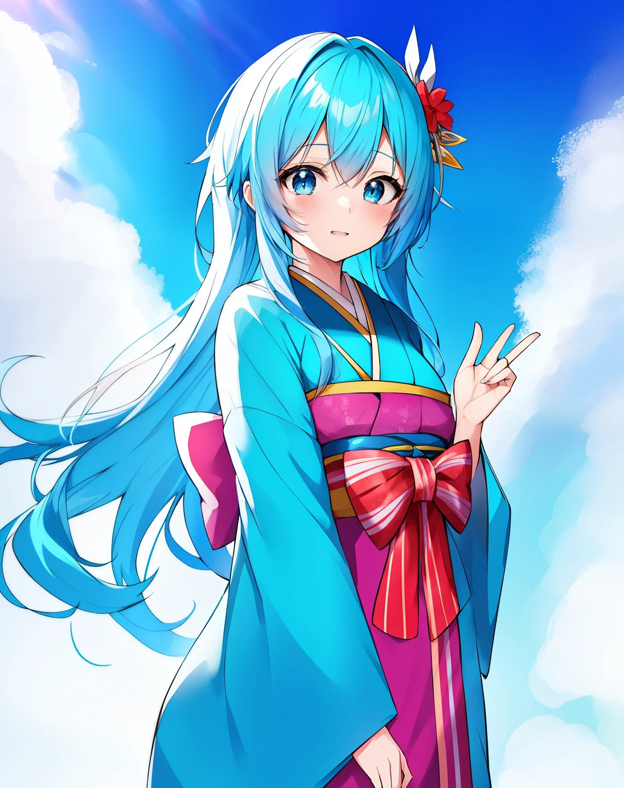 Anime girl with blue hair and blue eyes, Best Anime 4K Kona-chan Wallpaper, anime wallpaper 4k, anime wallpaper 4k, Wallpaper Anime Blue Water, anime style 4k, anime art wallpaper 4k, anime art wallpaper 4k, Kantai Collection Style, 4k anime wallpaper,,Anime girl with blue hair and blue eyes wearing a kimono, anime moe art style, mikudayo, , teal hair anime girl, in kimono, in kimono, shirabii, Cute girl anime visual, long hair