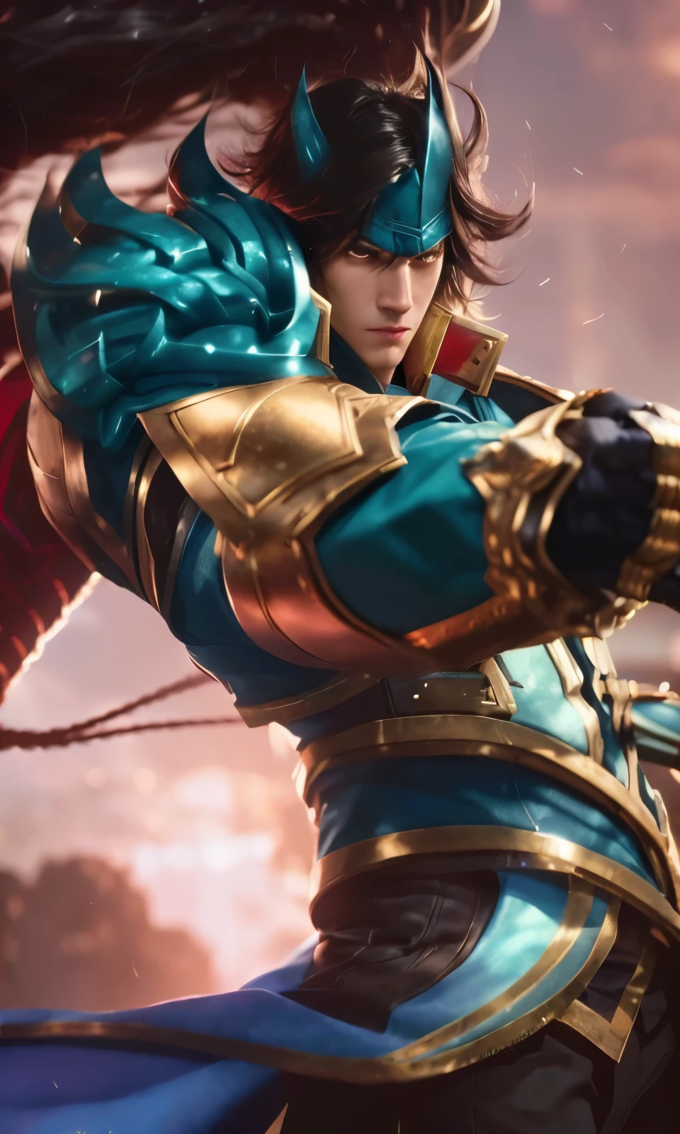 Real life adaption of this character, handsome face, villain expression,realistic same hair, realistic same outfit, realistic light, realistic shadow, realism, hyper realistic, (photorealistic 1:2)