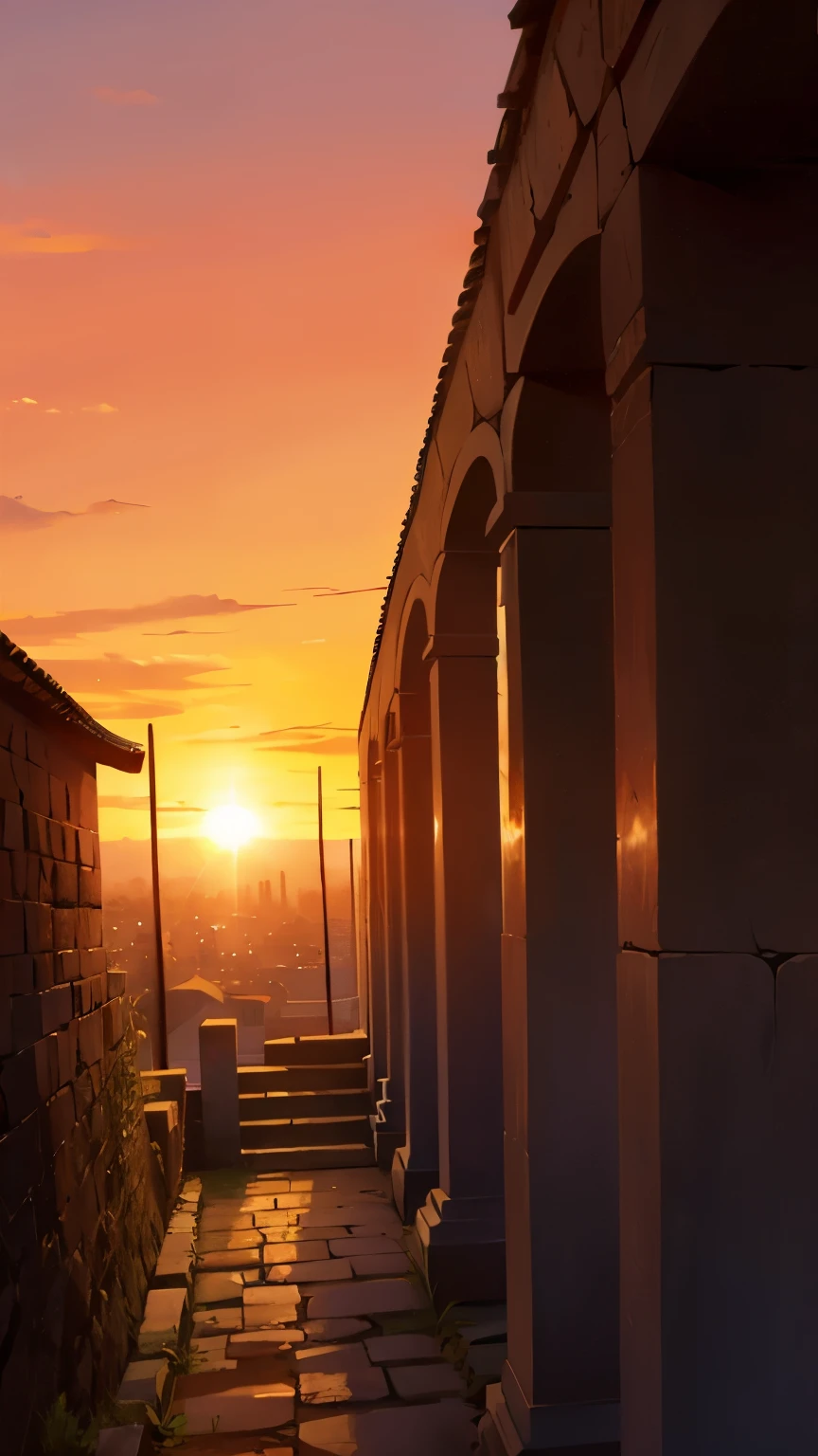 Ancient City at Sunset