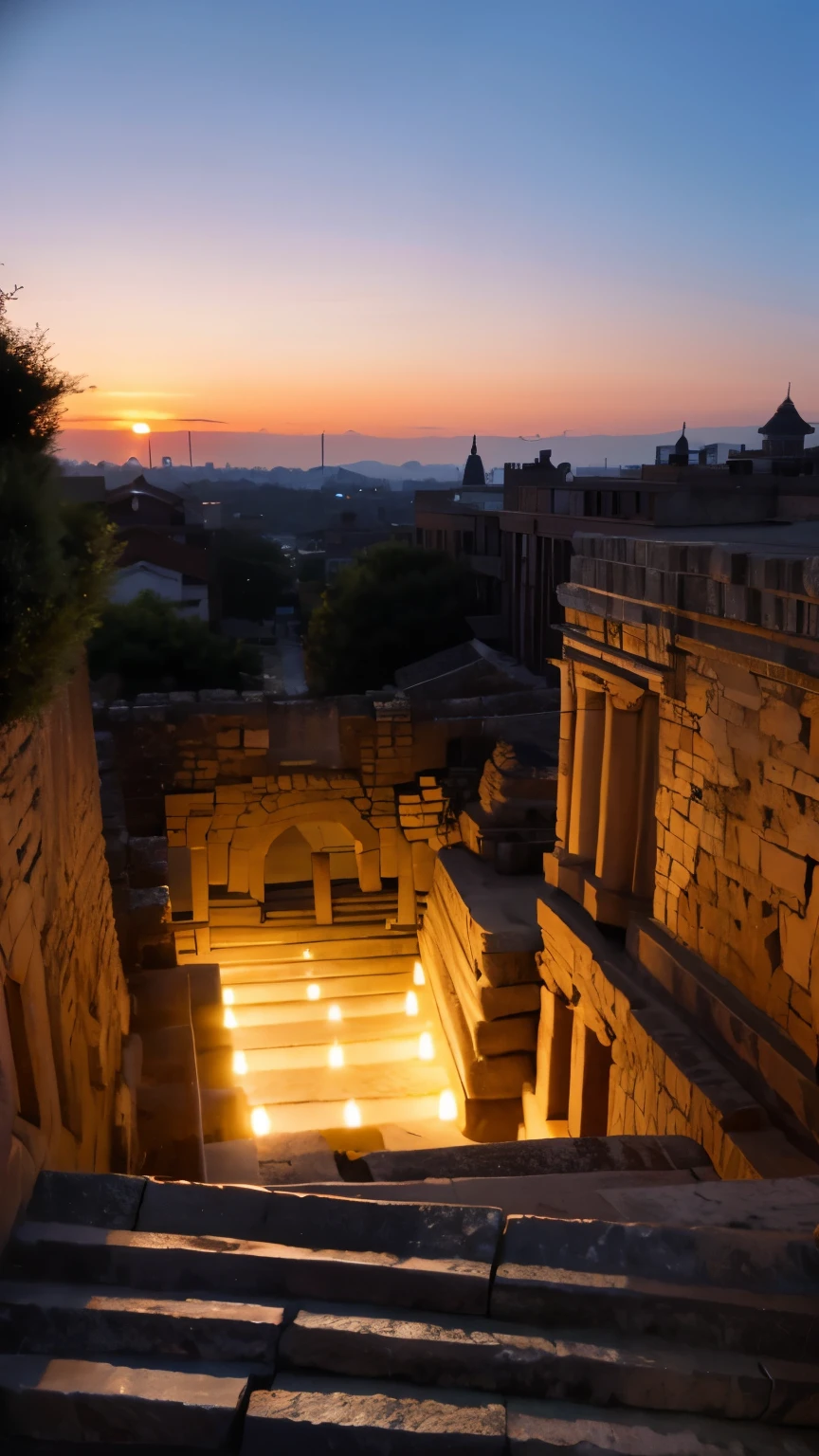 Ancient City at Sunset