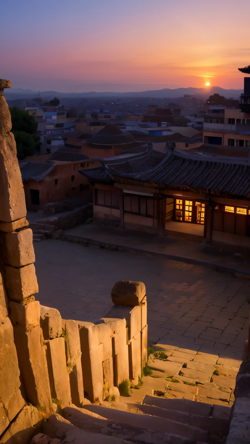 Ancient City at Sunset