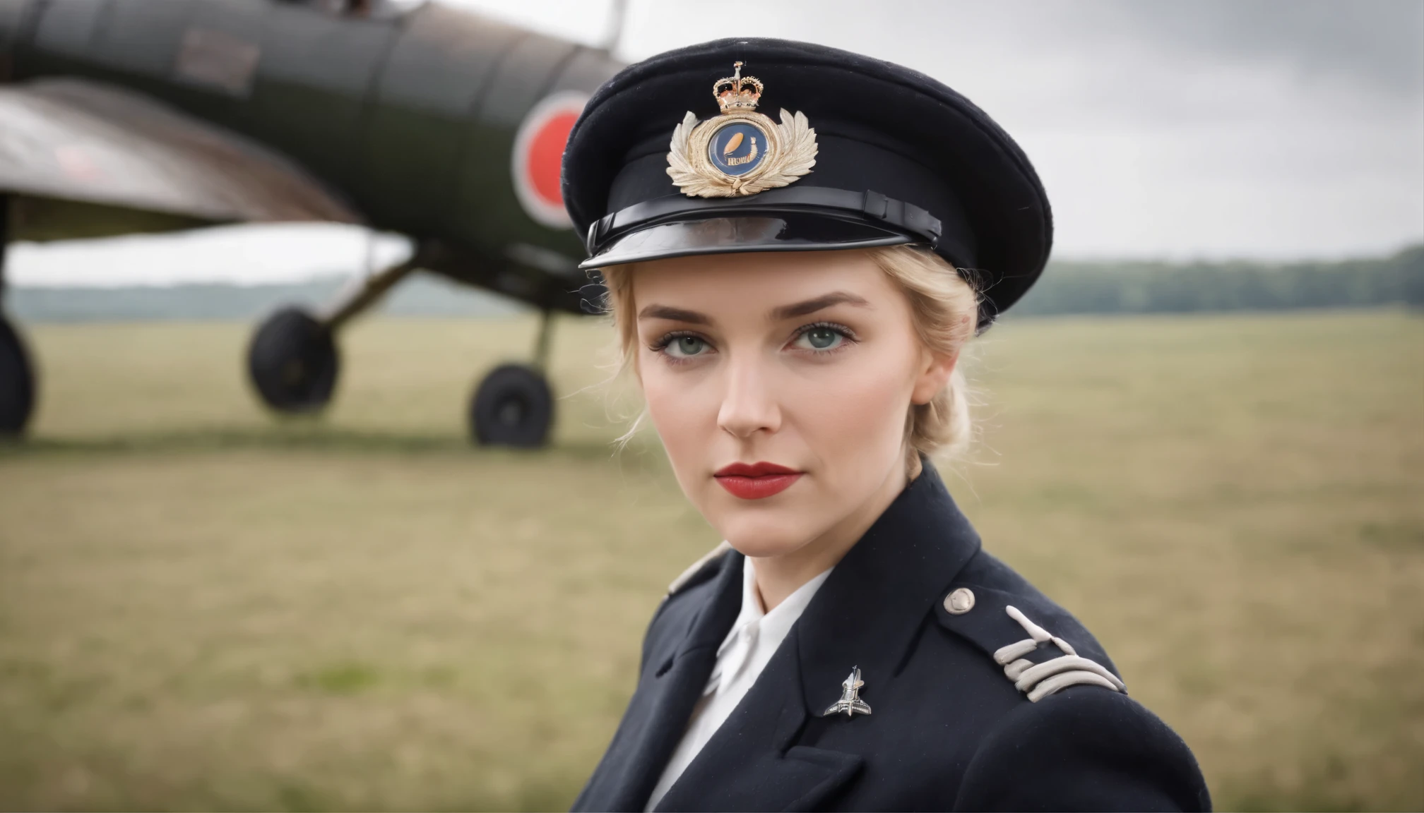 cinematic film still of cinematic film still of  <lora:Cinematic ww2 style:1>
1940's, 1940, ww2, world war 2, second world war, two highly decorated ww2 women in military uniforms standing next to an airplane cinematic ww2 style, looking at viewer, short hair, blue eyes, multiple girls, blonde hair, 2girls, outdoors, multiple boys, sky, day, cloud, uniform, blue sky, military, military uniform, realistic, aircraft, military vehicle, airplane, american flag, real life insert, medal, jet, united states, soviet , vintage, classic, cinematic, dramatic, photography, documentary, shallow depth of field, vignette, highly detailed, high budget, bokeh, cinemascope, moody, epic, gorgeous, film grain, grainy