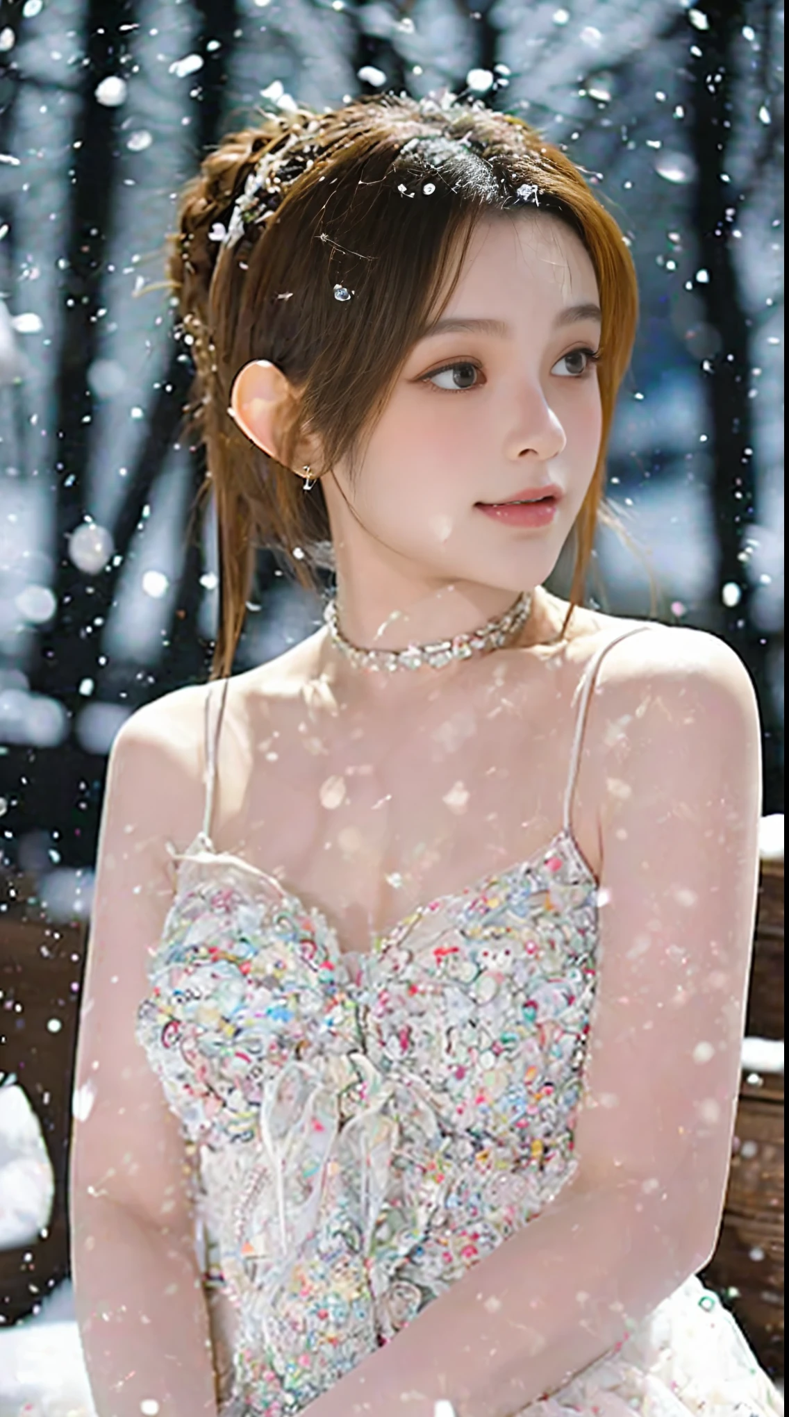 (1 Girl Asia Korea beauty ) The ice and snow deer that comes leisurely, the pure white body realizes the ice and snow wonderland, Yan Jun becomes the wind, exhales white air in the transparent air, and the ethereal tree together forms a dreamy scene, high-quality CG portrays a magnificent picture, Yue Xiaofei's character design is perfect and fine, the curves are amazing, and the whole scene is more like a world away under the blessing of the depth of field effect.