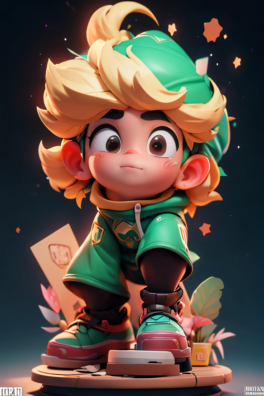 rua da cidade, Super Bonitinho Izuku Midoriya full body 3D image, 1pc, bons olhos olhando, olhos grandes, Bonitinho, feliz, C4D, caixa cega pop mate, luz de rua brilhante, brinquedos, solid color backdrop, Chibi, fluorescent translucency, corpo luminoso, kawaii, boneca, reference table, caixa cega pop mart, Pixar, detalhes complexos, 3D rendering, batedeira, Renderizador OC, fol body reference sheet, driblar, detalhes altos, 8k, studio lighting, , , little , Chibi, Caracteres SD: 23, Magical Space Warehouse Background, closed hands, punho, closed hands, katana vermelho