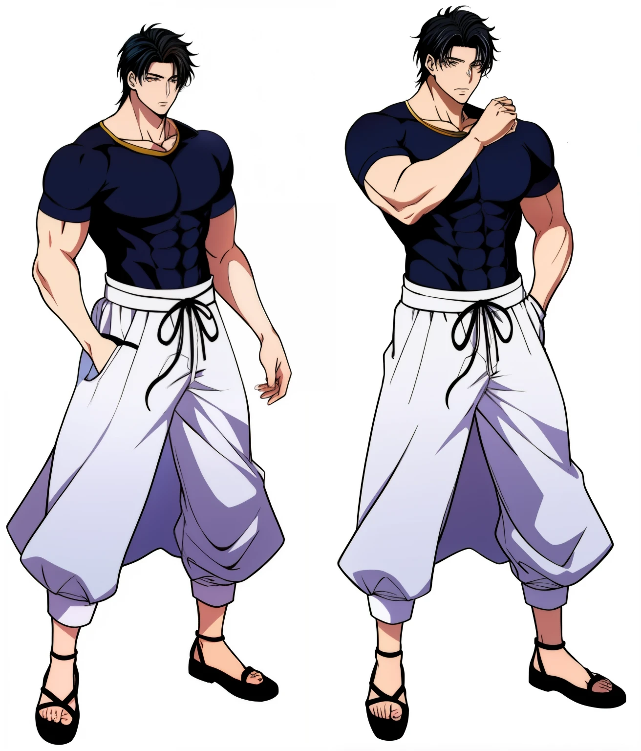 a couple of personaje animados with different poses and expressions, estilo baki, male personaje animado, as an personaje animado, estilo kentaro miura, hombre guapo animado, personaje animado, kentaro miura estilo manga, cuerpo completo!!, personaje de king of luchadores, pose de anime guapo, Arte oficial, cuerpo completo picture, anime cuerpo completo illustration